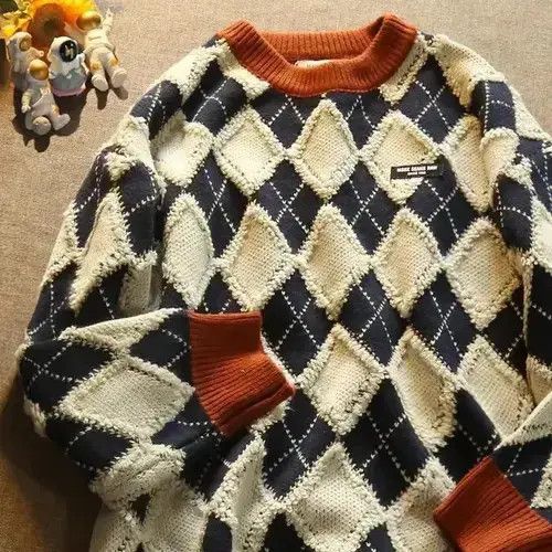 Japanese Brand × Vintage Sweater Male No Hoodie Plaid Neck Size US M / EU 48-50 / 2 - 4 Thumbnail