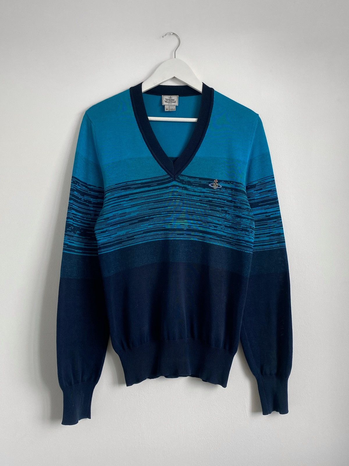 Vivienne Westwood Vintage Vivienne Westwood V-Neck Light Knit Sweater Size US M / EU 48-50 / 2 - 1 Thumbnail