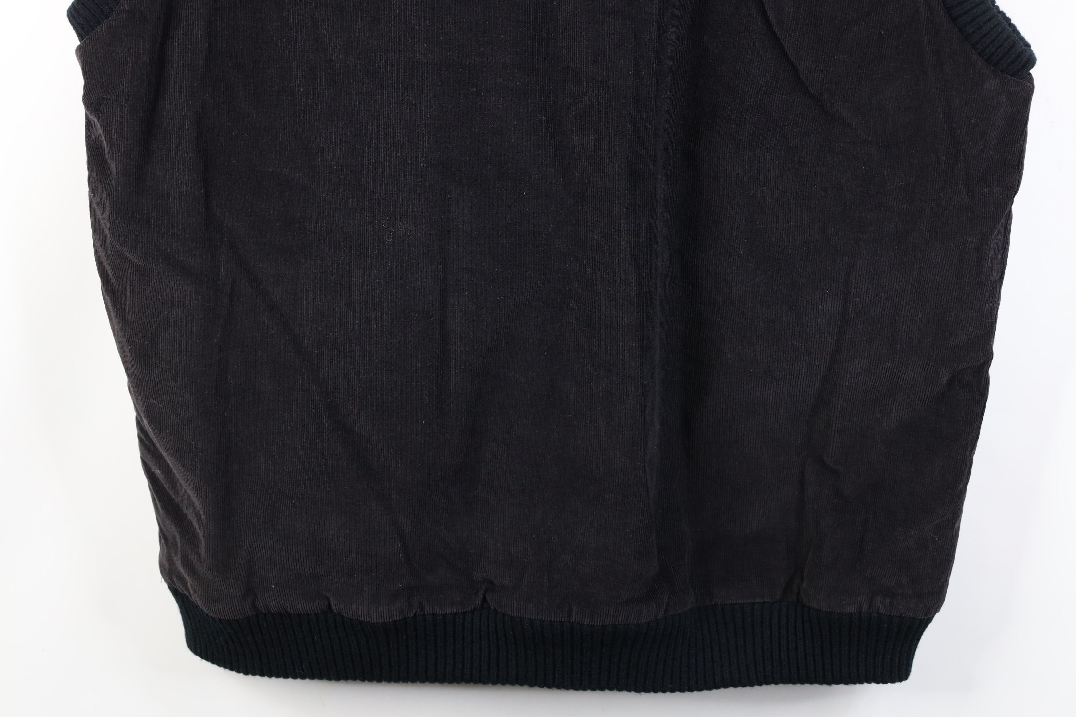 Vintage Vintage 70s Streetwear Quilted Corduroy Vest Jacket Black Size US XL / EU 56 / 4 - 15 Thumbnail