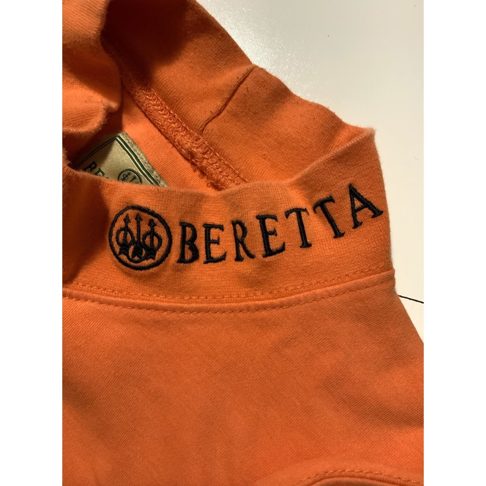 Vintage Beretta Italian Firearms Weapons Orange Mock Neck L/S Embroidered Shirt MD Size US M / EU 48-50 / 2 - 7 Thumbnail