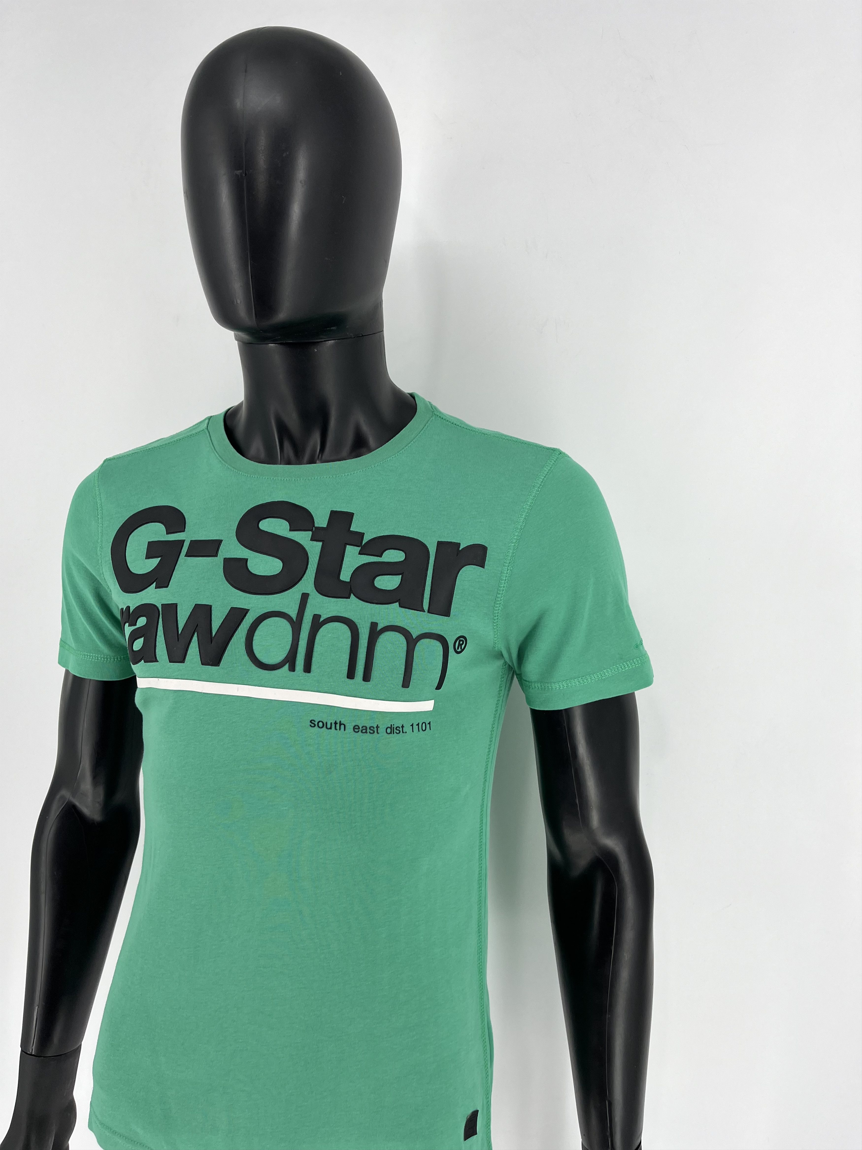G-Star Vintage G-Star Raw T-Shirt Green Big Centre Logo Size m Size US M / EU 48-50 / 2 - 4 Thumbnail