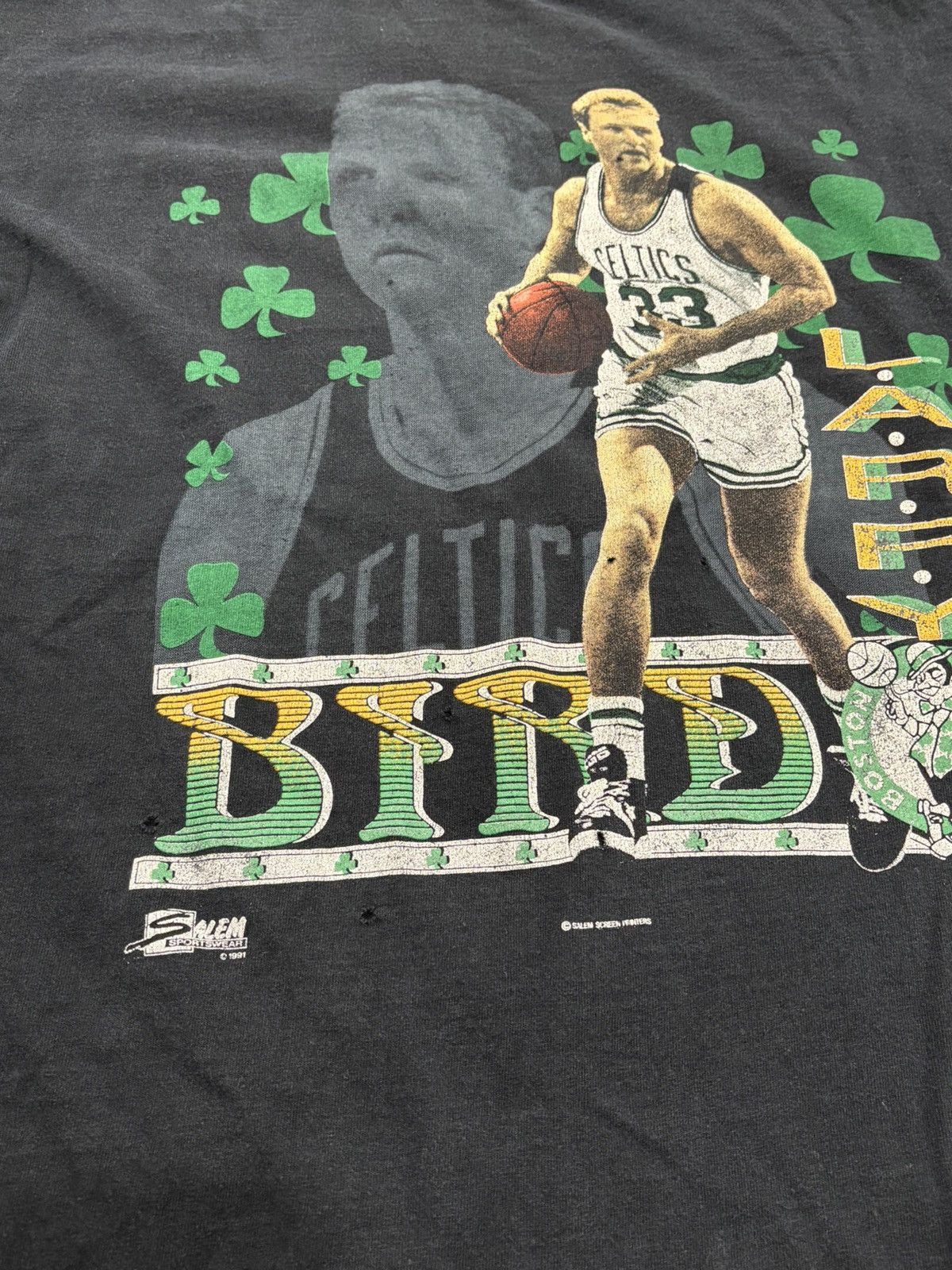 Salem Sportswear VINTAGE RARE SALEM LARRY BIRD BOSTON CELTICS TEE Size US L / EU 52-54 / 3 - 2 Thumbnail