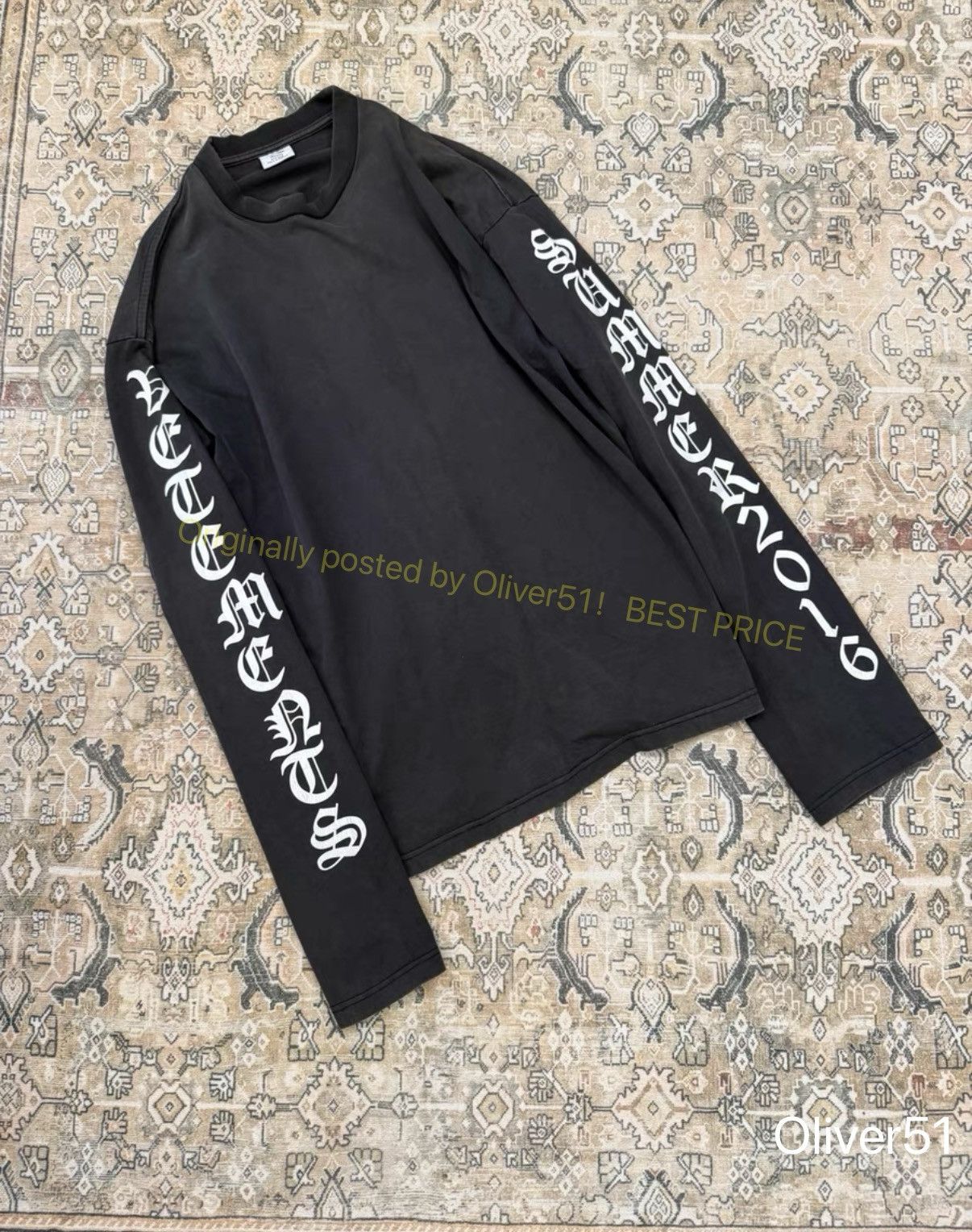Umbro × Vetements Vetements x Umbro Long Sleeve Double Logo Tee