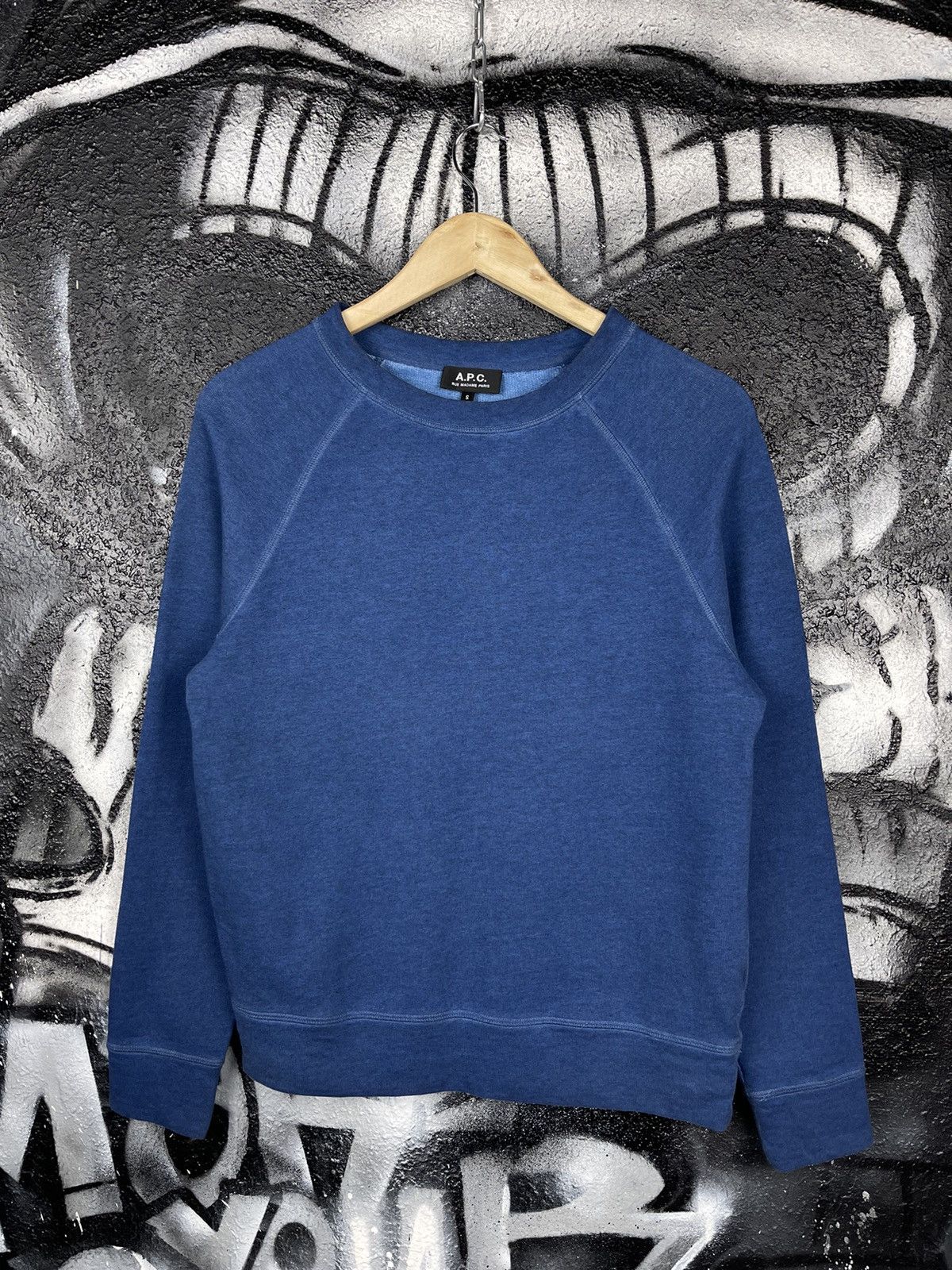 A.P.C. A.P.C. Vintage Blue Cotton Crew Neck Sweatshirt Size Small Size US S / EU 44-46 / 1 - 3 Thumbnail