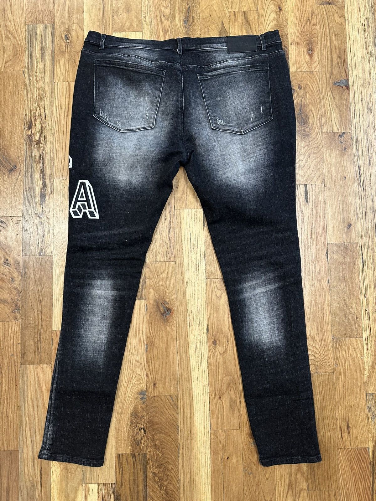 Rta Rta 3D Spell Black Denim Jeans Size 40 Size US 40 / EU 56 - 2 Thumbnail
