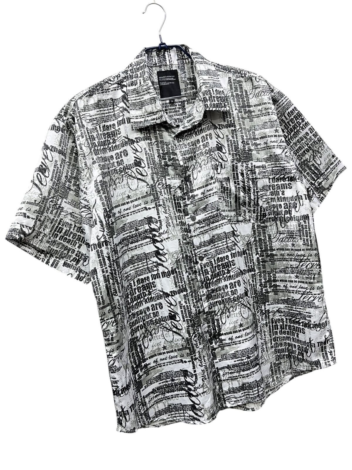 Splendid 🔥Vintage Splandid Satisfaction Punk Poem Full Print Shirt Size US L / EU 52-54 / 3 - 2 Thumbnail