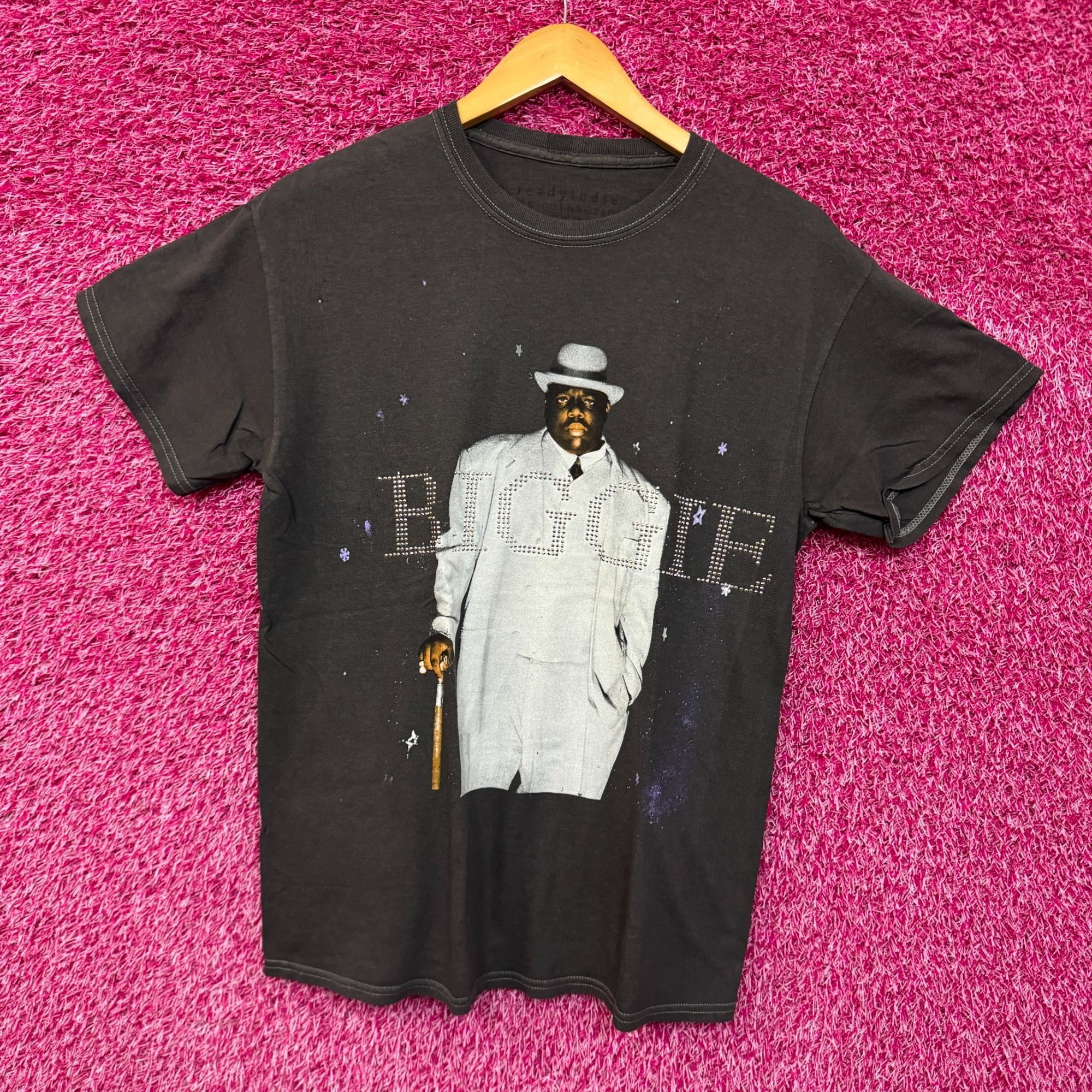 Rap Tees Biggie Smalls White Suir bedazzled shirt size small Size US S / EU 44-46 / 1 - 1 Thumbnail