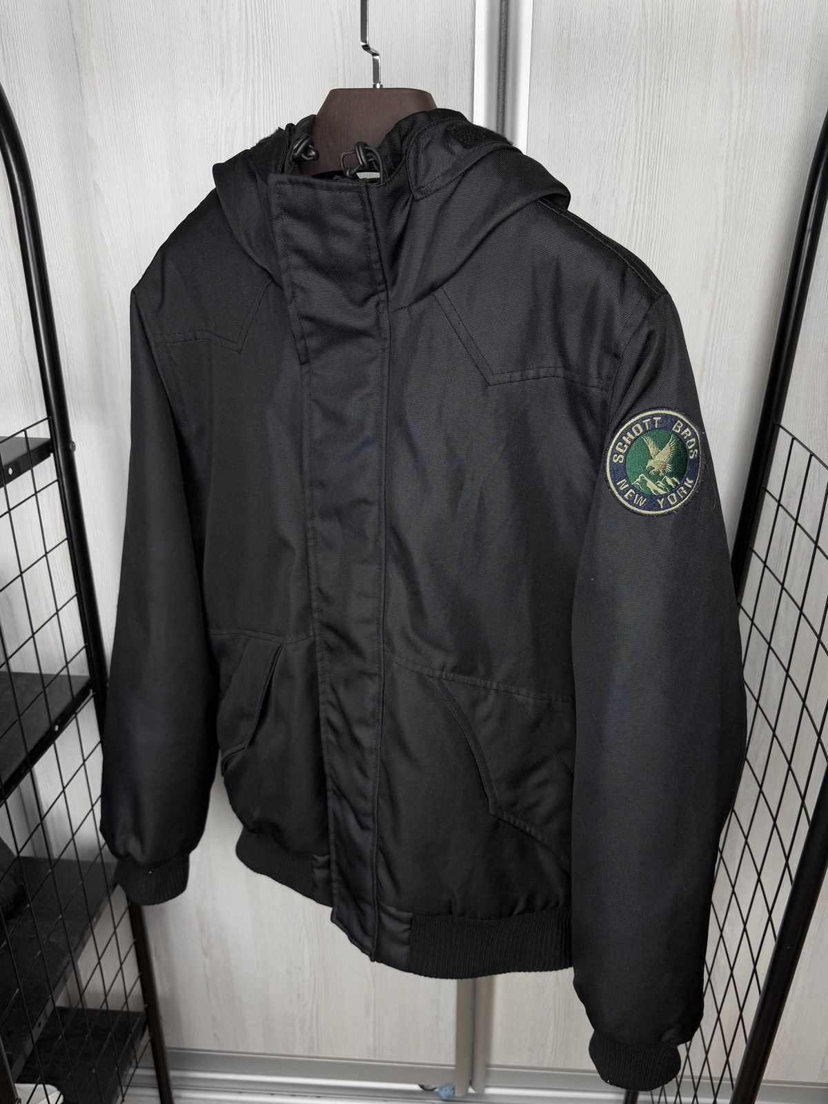Schott Rancher x Schott Bro NYC Bomber Jacket Hooded USA Western Size US XL / EU 56 / 4 - 6 Thumbnail