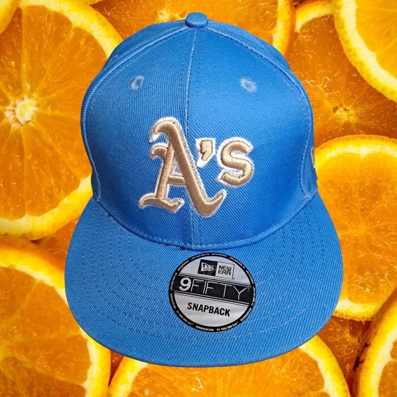 New Era New Era Athletics A's Battle MC Sky Blue Snapback Hat MLB Size ONE SIZE - 1 Thumbnail