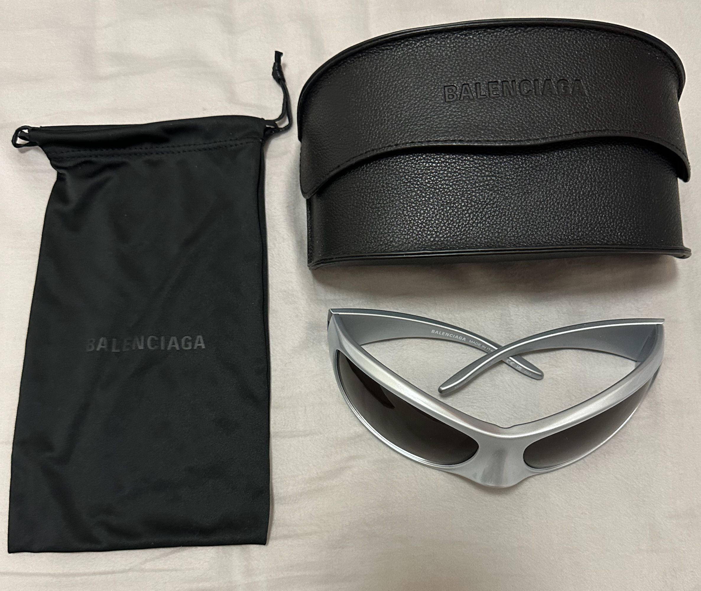 Balenciaga Balenciaga 22FW Skin XXL Sunglasses in Silver Size ONE SIZE - 7 Thumbnail