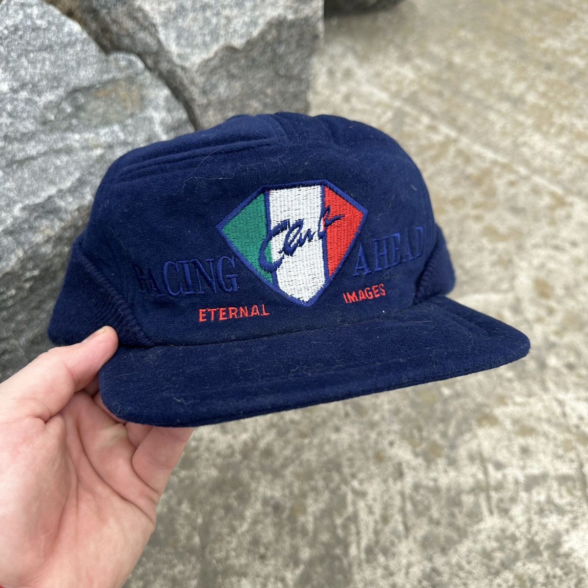 Designer × Japanese Brand Vintage Warm Italy Racing Ahead Eternal Images Cap 90s Size ONE SIZE - 2 Thumbnail
