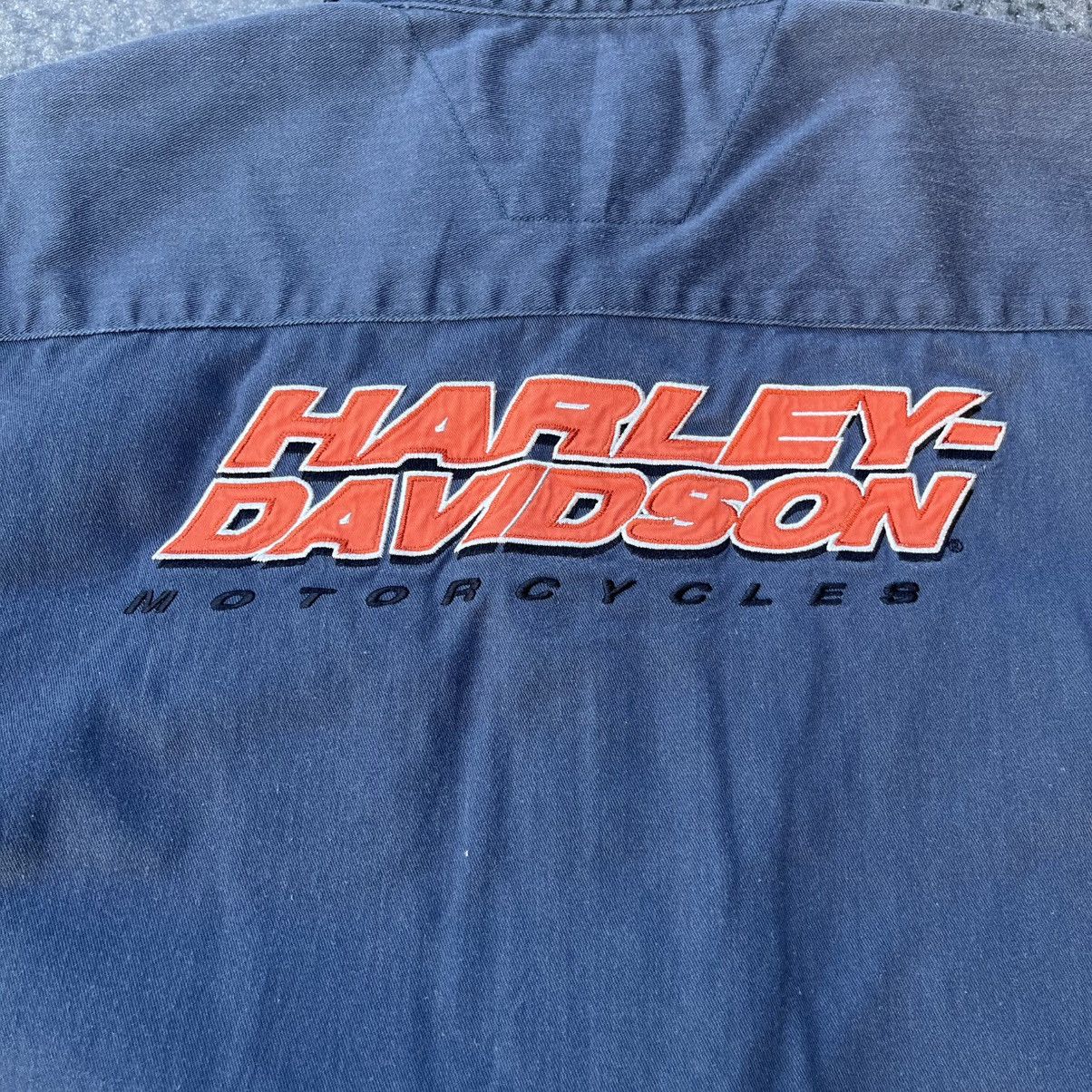 Harley Davidson × Vintage Vintage Harley Davidson V-Twin Navy Blue Shirt Size US XL / EU 56 / 4 - 10 Thumbnail