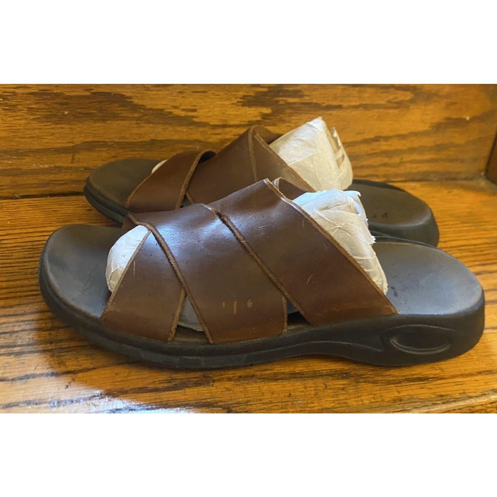 Clarks Clarks Merrimack Brown Soft Leather Sandals Men’s 10 Slip On Size US 10 / EU 43 - 3 Thumbnail