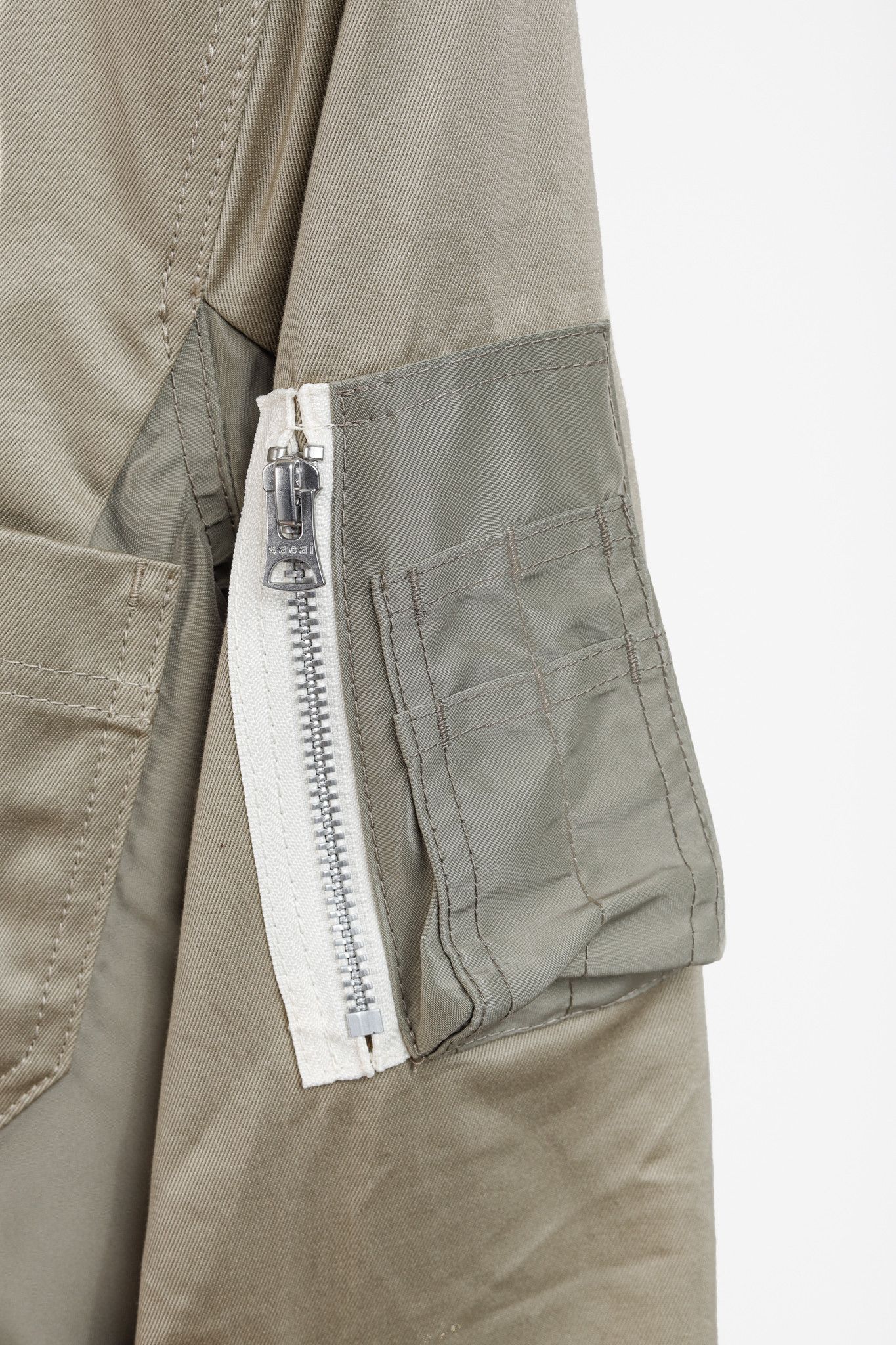 Sacai Sacai SS/24 Buttoned Long-Sleeved Brown Khaki Jacket Size US S / EU 44-46 / 1 - 6 Thumbnail