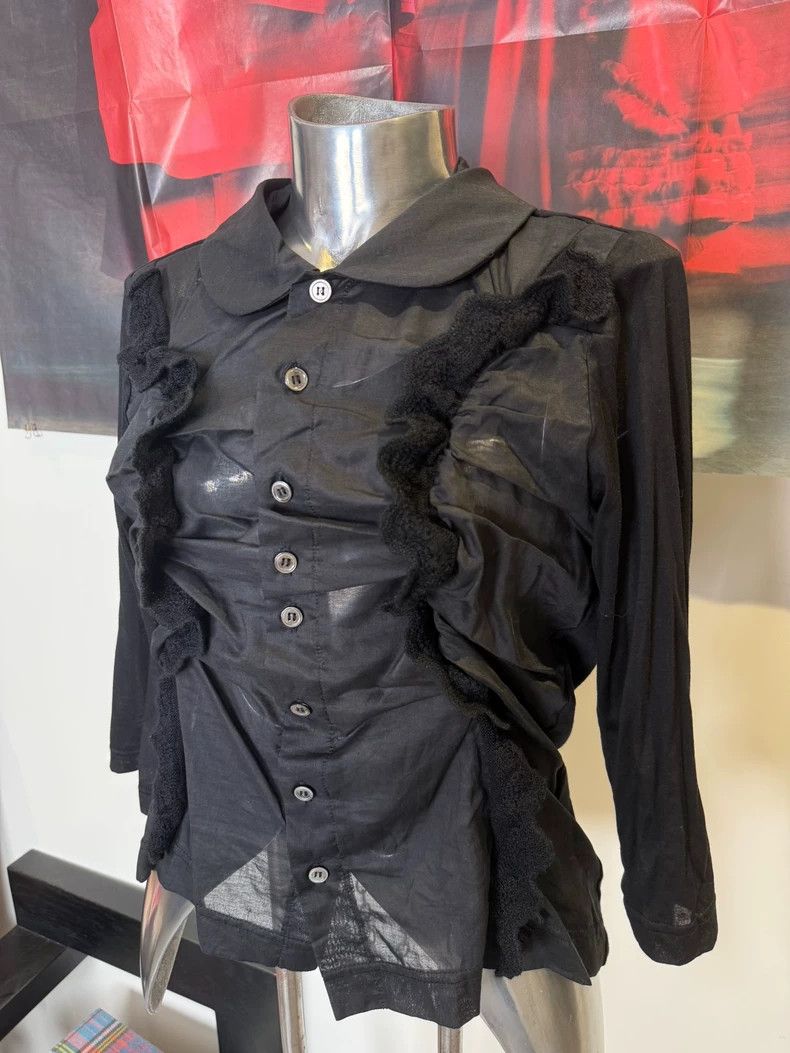 Comme des Garcons Comme Des Garcons Pleated Twisted Lace Medium Sleeve Shirt Size S / US 4 / IT 40 - 7 Thumbnail
