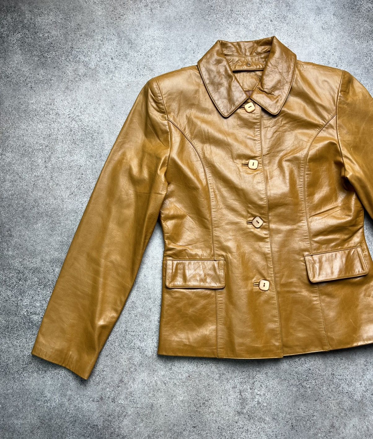 Other Vintage 90s japanese style retro leather jacket Size S / US 4 / IT 40 - 2 Thumbnail