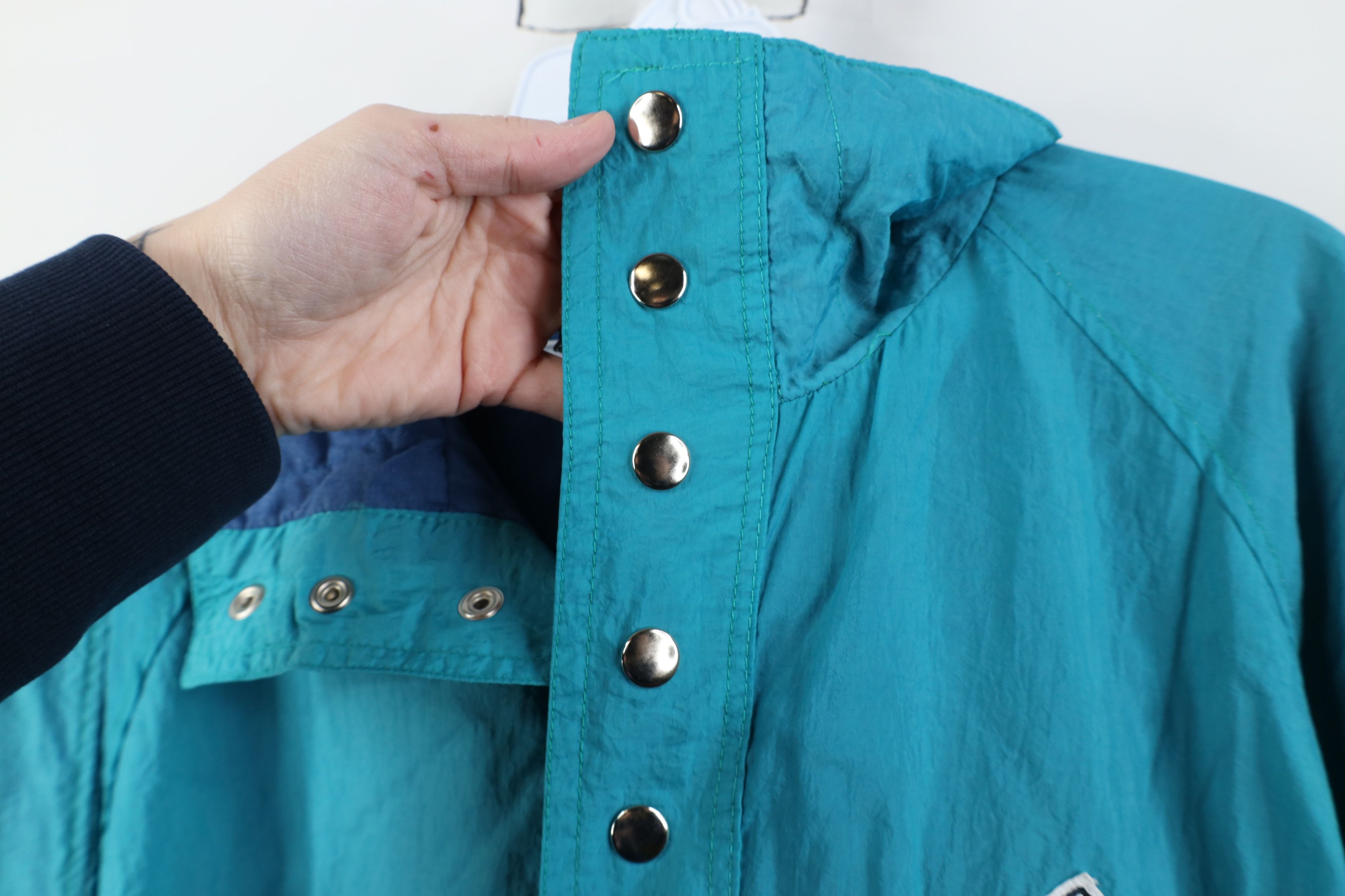 Vintage Vintage 90s Streetwear Packable Windbreaker Jacket Teal Size US XL / EU 56 / 4 - 6 Thumbnail