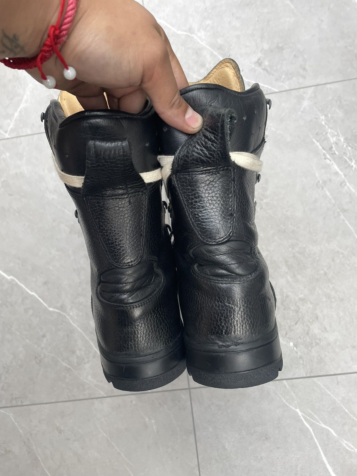Vintage 1970s Vintage Military Black Leather Combat Boots Size US 10 / EU 43 - 14 Thumbnail