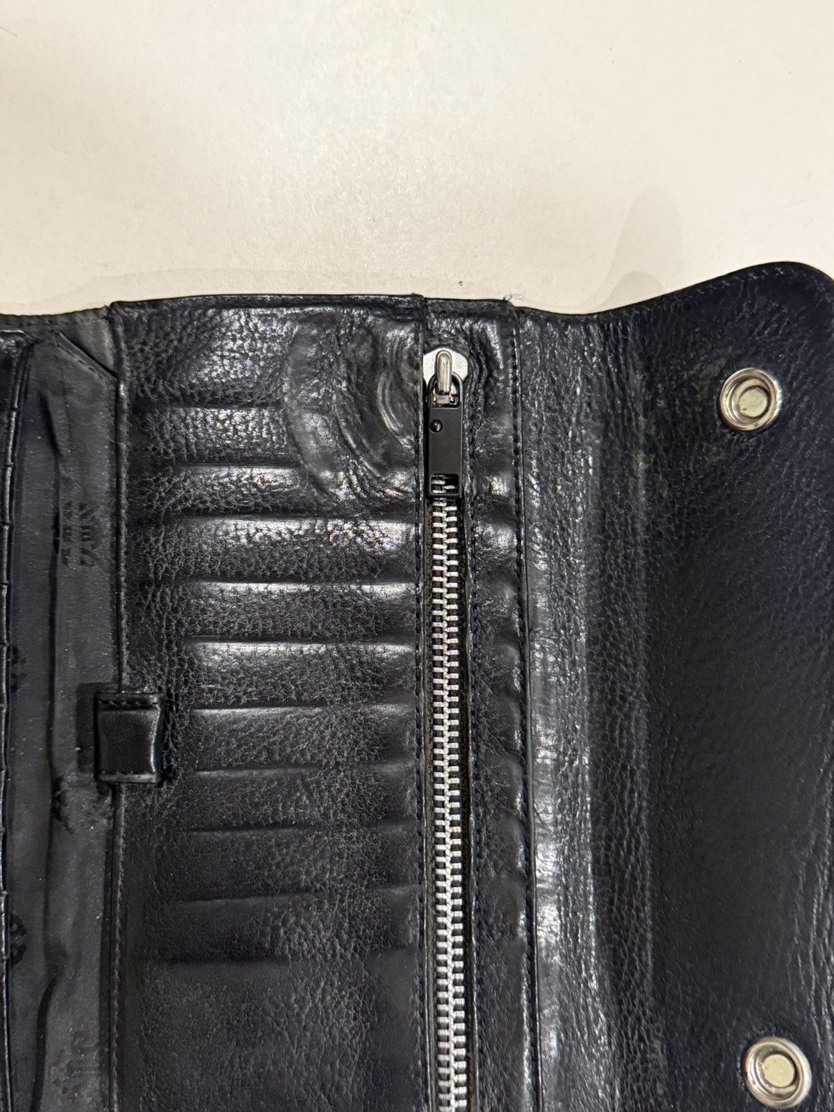 Chrome Hearts Chrome Hearts Wave Wallet Silver Cross Balls Black Leather Size ONE SIZE - 13 Thumbnail