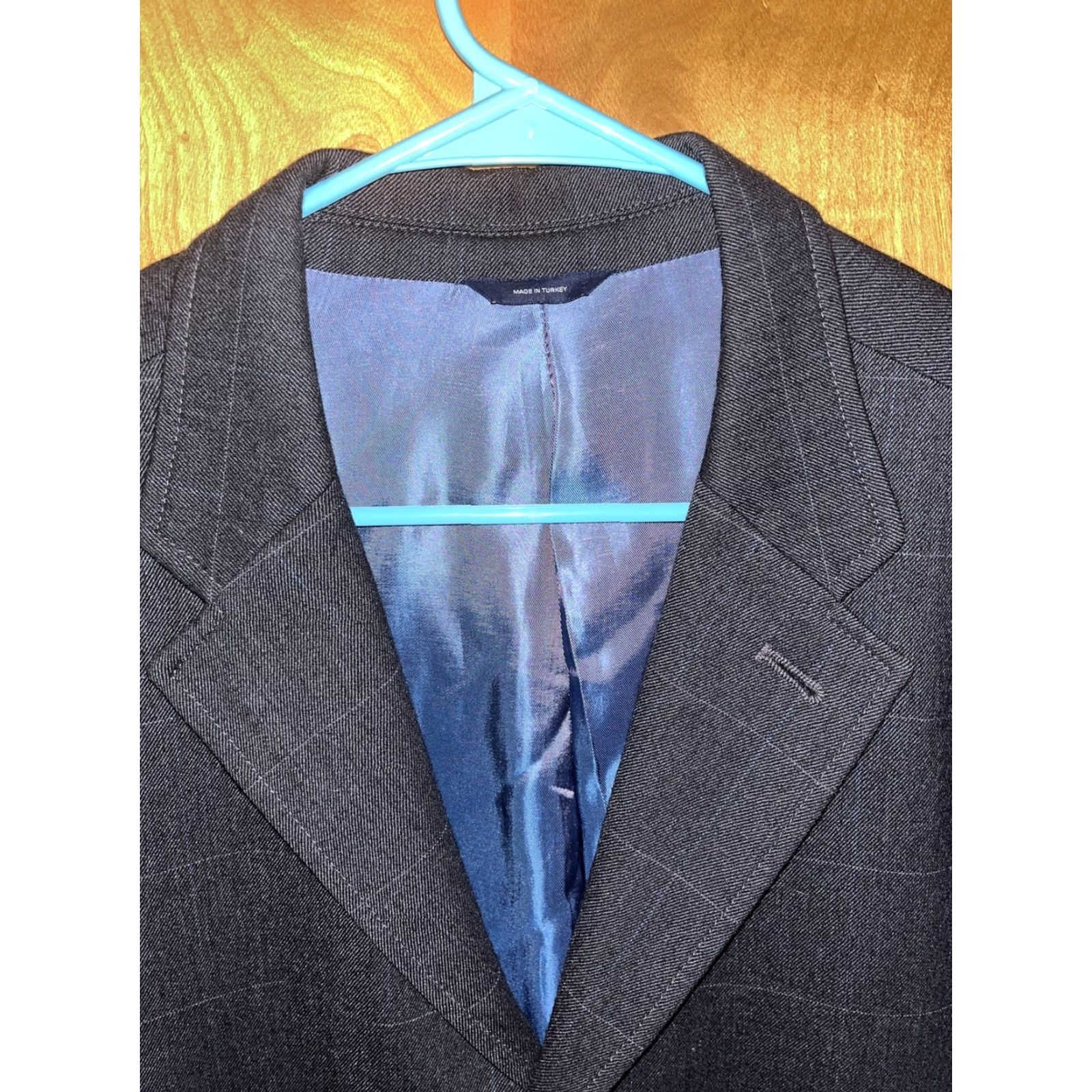 Gap VINTAGE GAP Blazer Jacket Wool 38 Mens Black White Pinstripes Lined 3 Buttons Size XS / US 0-2 / IT 36-38 - 3 Thumbnail