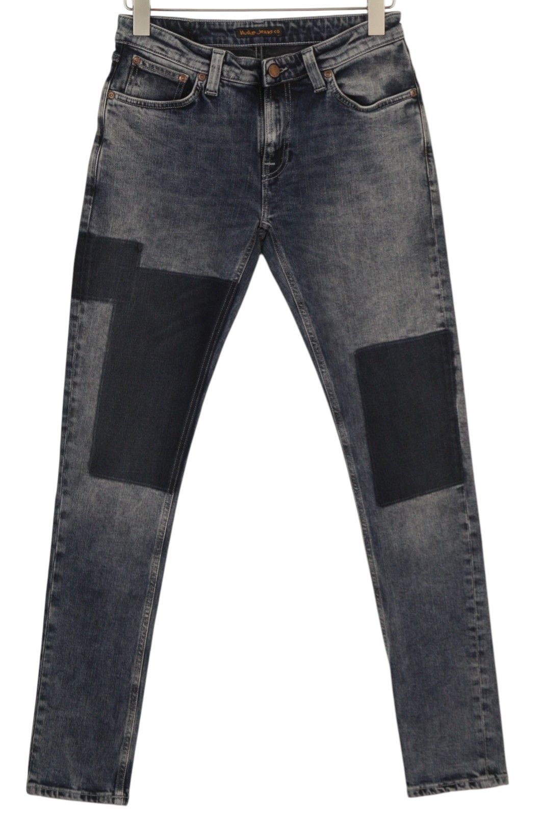 Nudie Jeans SKINNY LIN PATCHES W30/L32 Grey Washed Denim Jeans 86090 Size US 30 / EU 46 - 1 Thumbnail