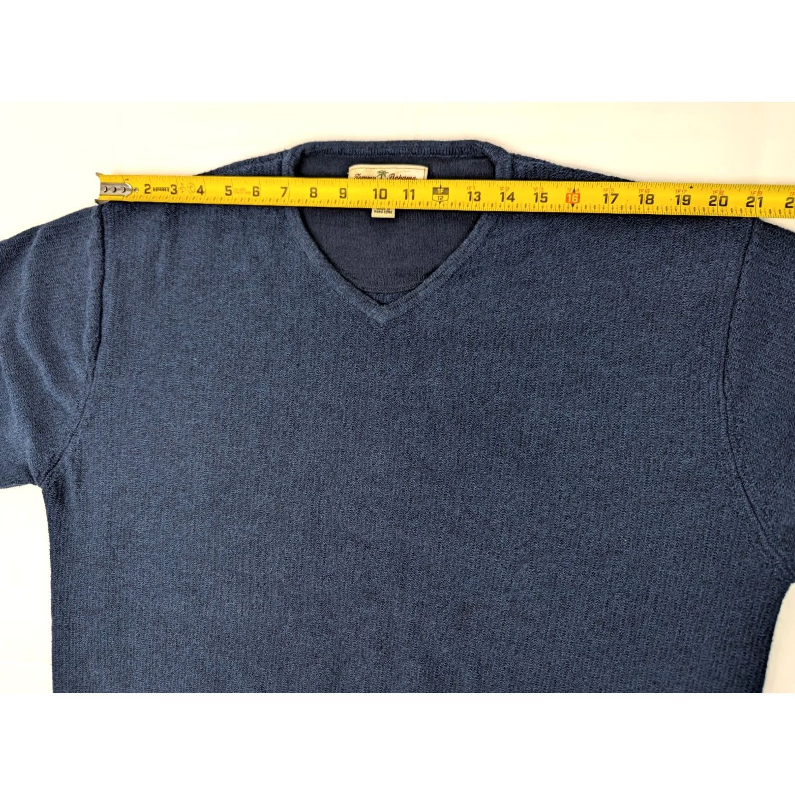 Tommy Bahama Tommy Bahama Sweater Men XL Pullover V-Neck Heathered Blue Mid-Weight Knit Lounge Casual Shirt Size US XL / EU 56 / 4 - 6 Thumbnail