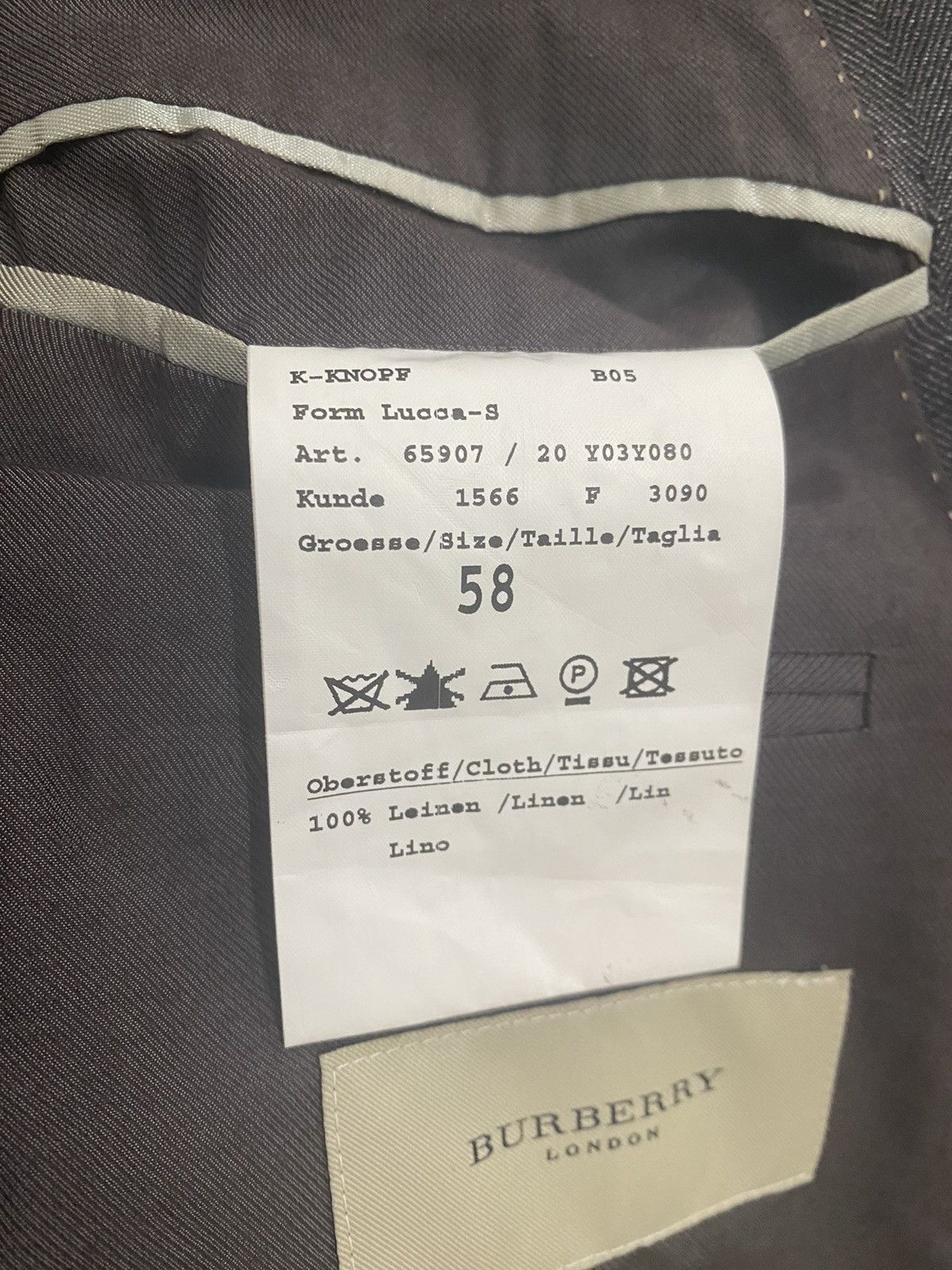Burberry × Vintage Burberry London Linen Blazer Nova Check Size 58 Size 54L - 6 Thumbnail