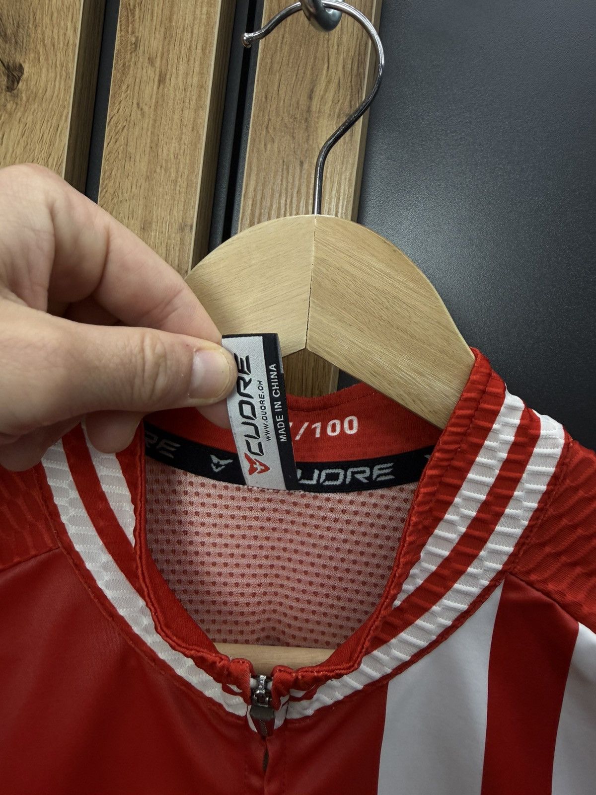 Other Cuore Cycling Jersey Ride With Passion Red White Full Zip M Size US M / EU 48-50 / 2 - 4 Thumbnail