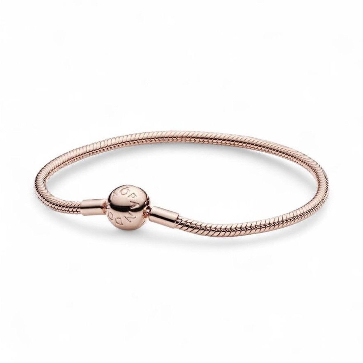 pandora Pandora Moments Snake Chain Bracelet in Rose Gold Size ONE SIZE - 1 Thumbnail