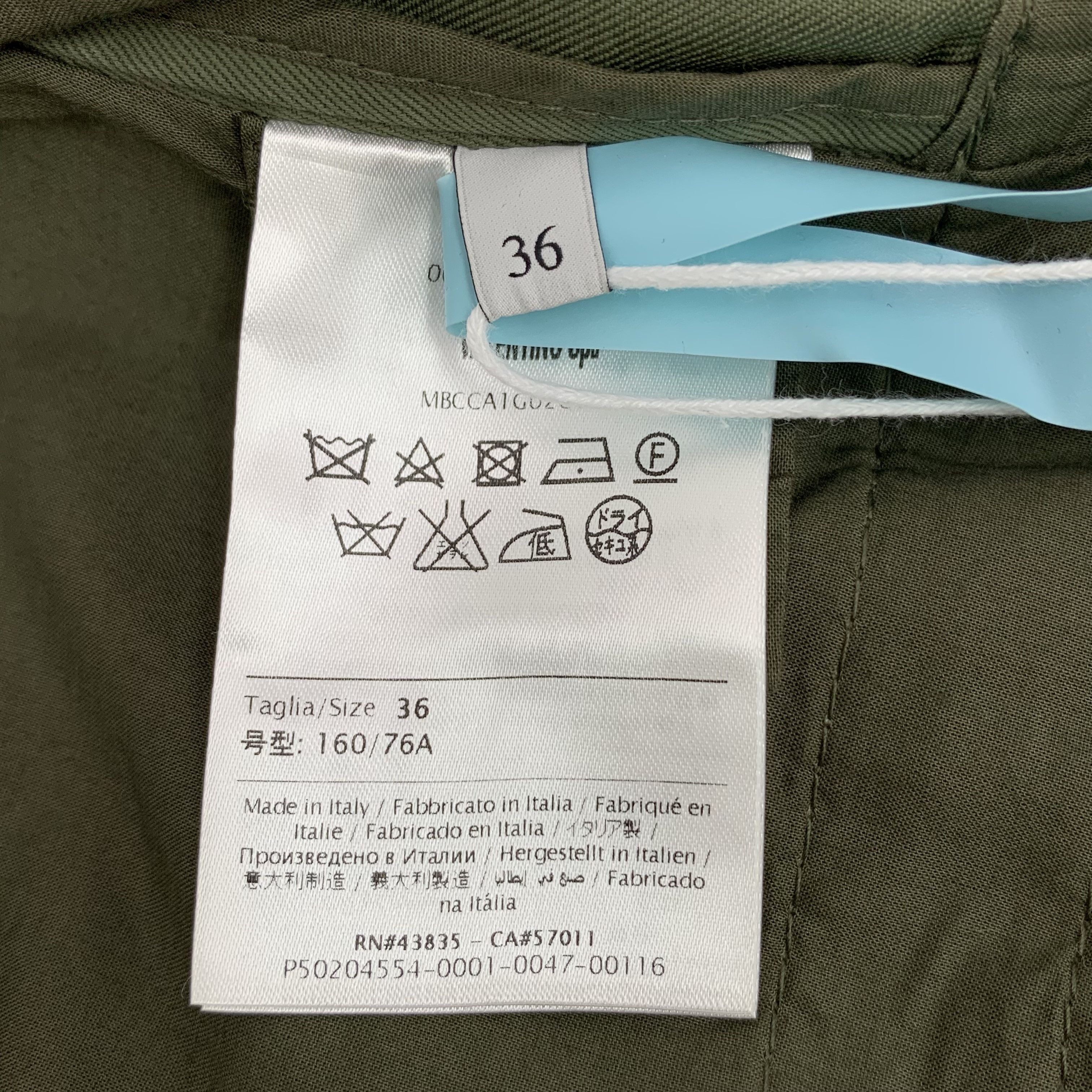 Valentino Embroidered Hoodie Jacket Military Green (S)