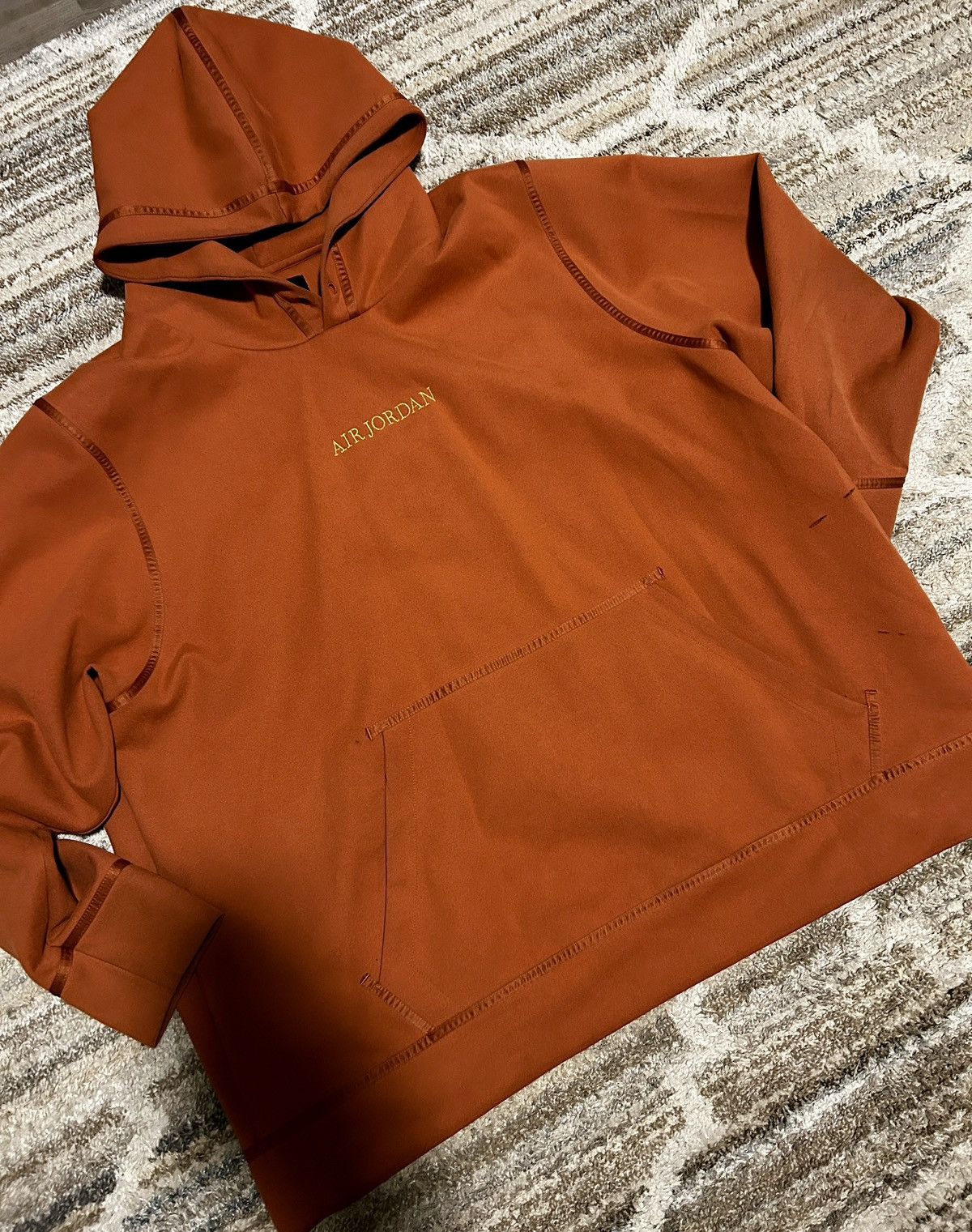 Jordan Brand Air Jordan Remastered Fleece Pull Over Hoodie Orange Size US XXL / EU 58 / 5 - 1 Thumbnail