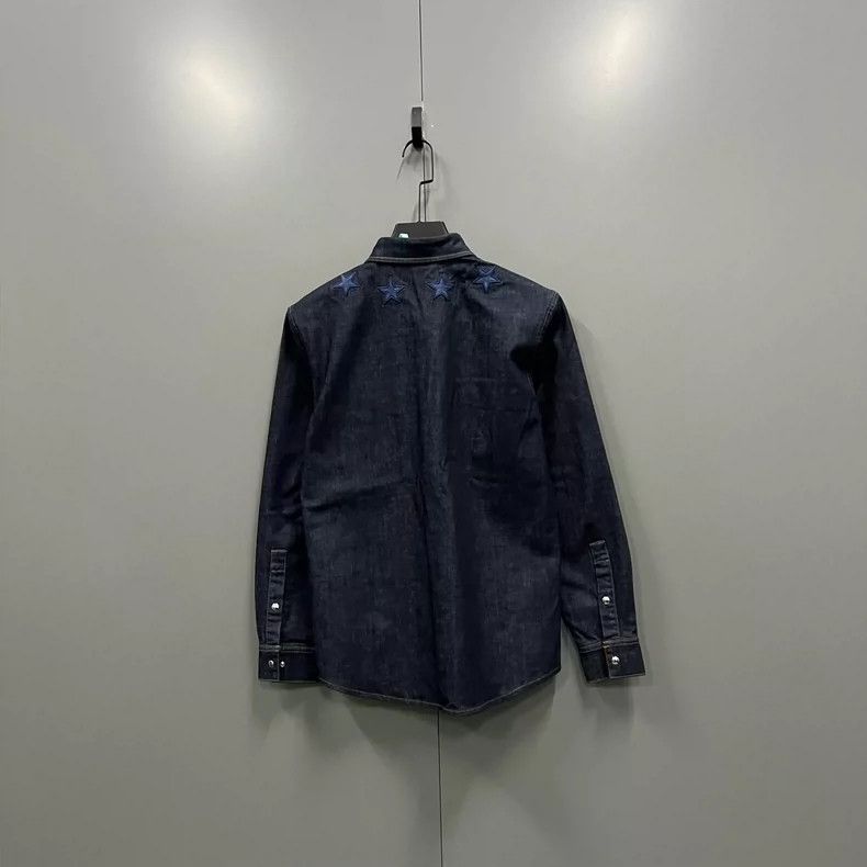 Givenchy Givenchy Vintage Blue Star Embroidered Shirt Size US XS / EU 42 / 0 - 1 Thumbnail
