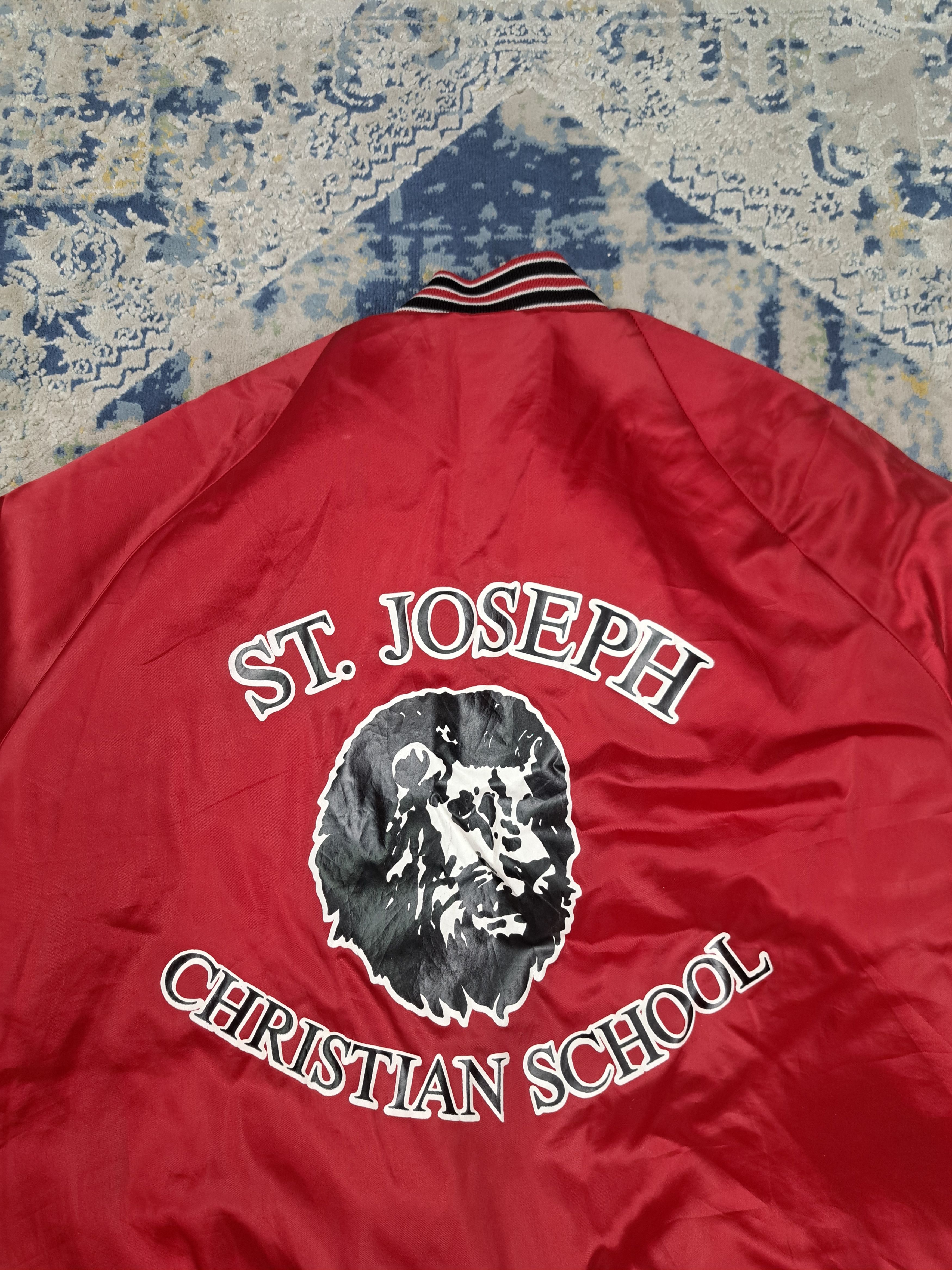 Vintage Vintage 90s St. Joseph Christian School Varsity Jacket Size US L / EU 52-54 / 3 - 2 Thumbnail