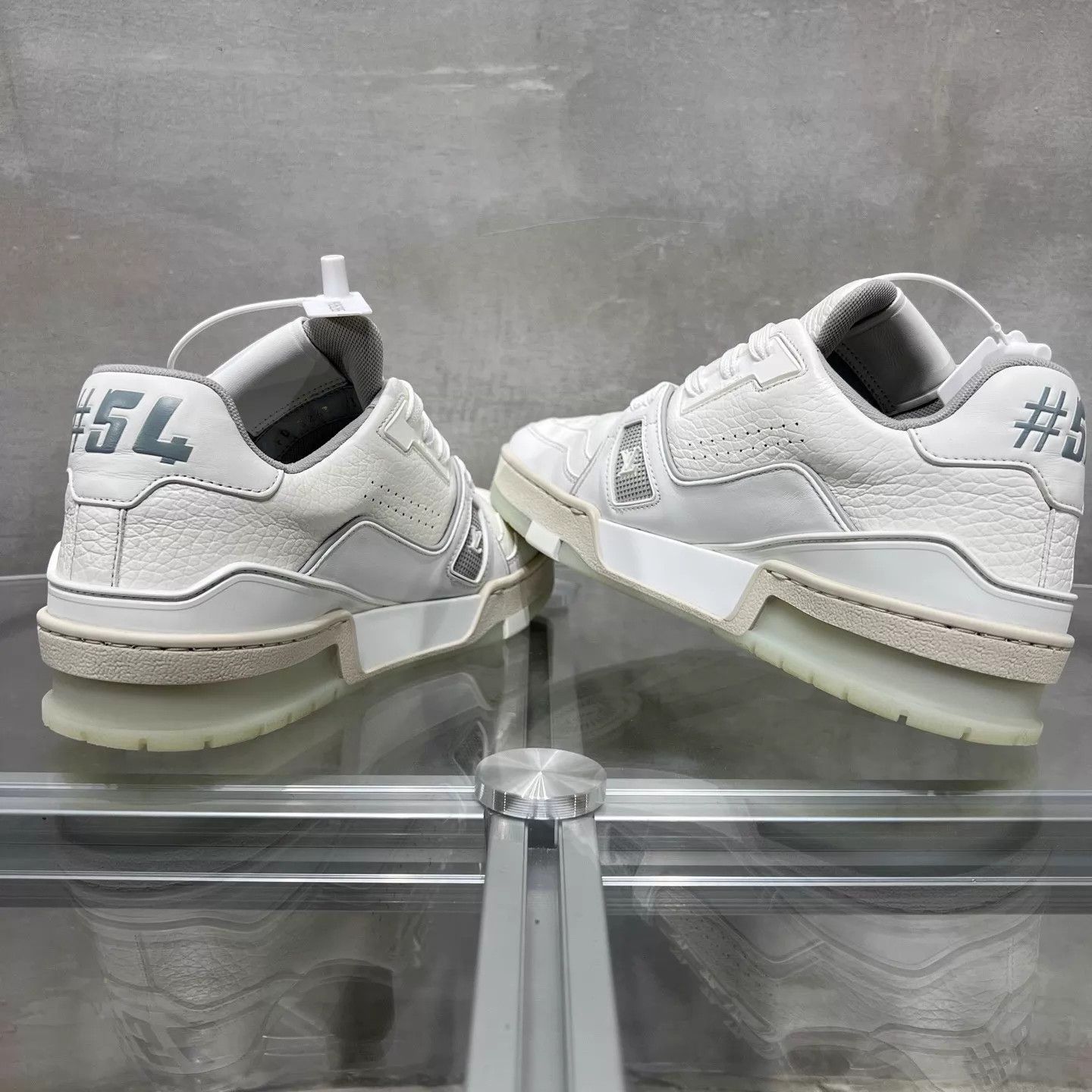 Louis Vuitton LV Trainer White Cement UK3 37 YH26285 Size US 6.5 / IT 36.5 - 5 Thumbnail