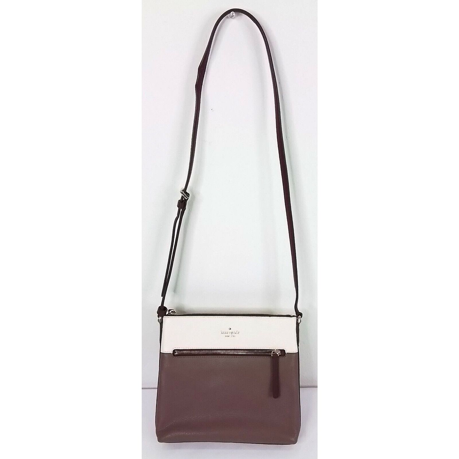 Kate Spade Kate Spade New York Leather Purse Brown Cream Size ONE SIZE - 5 Thumbnail