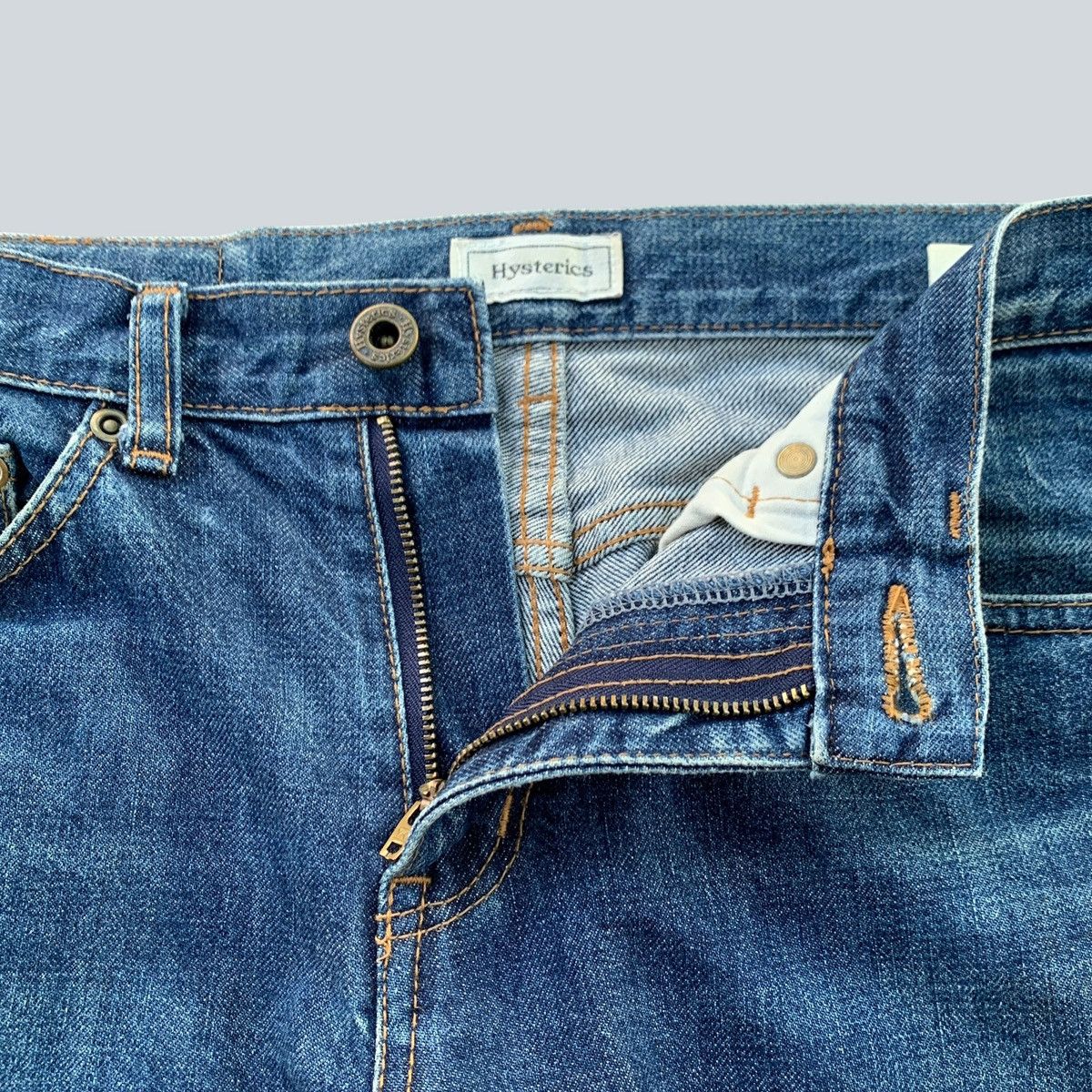 Hysteric Glamour Vintage 1990s Hysteric Glamour "Raiders" Blue Denim Jeans Size 29" - 8 Thumbnail