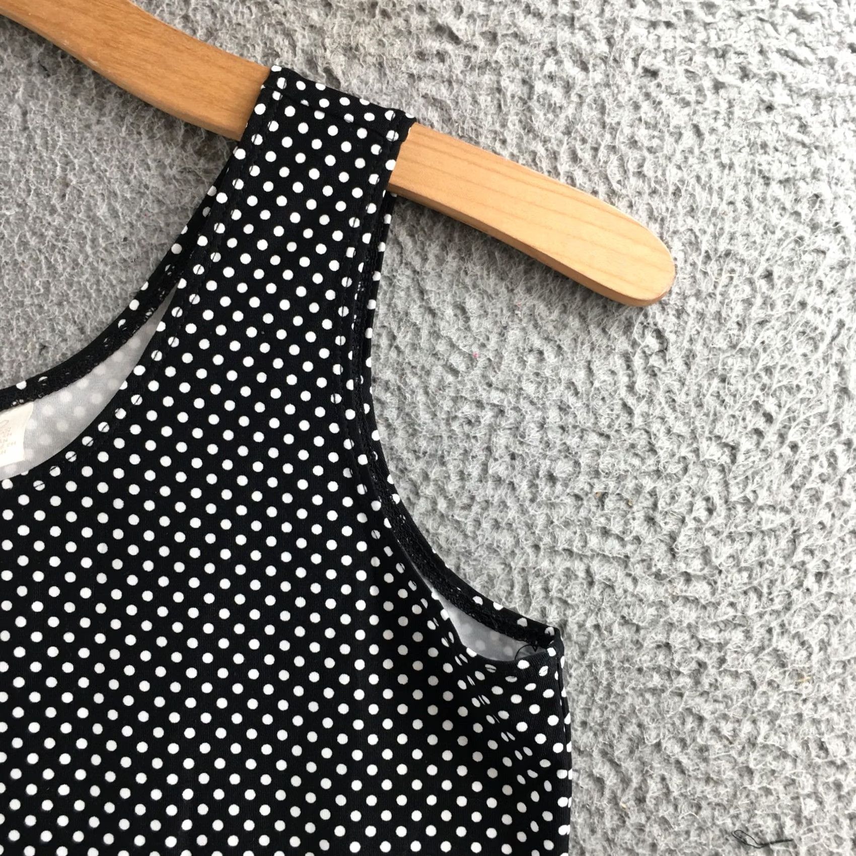 Vintage Chico's Blouse Womens 2 Black White Polka Dot Scoop Neck Sleeveless Pullover Top Size XS / US 0-2 / IT 36-38 - 4 Thumbnail
