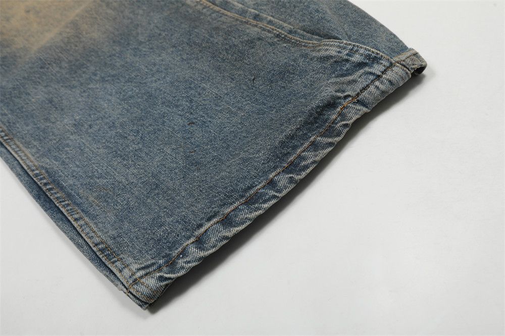 Vintage Men's loose wide-leg street distressed scimitar jeans Size US 32 / EU 48 - 6 Thumbnail