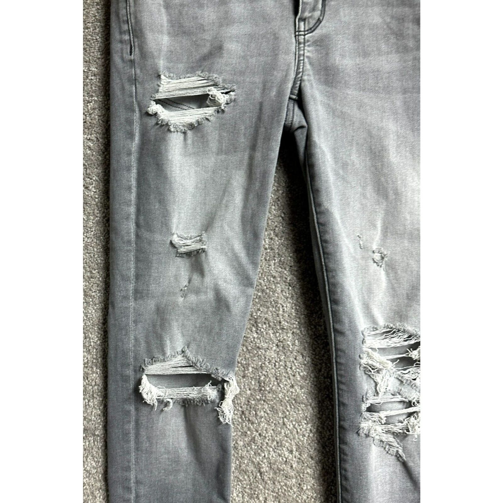American Eagle Outfitters VINTAGE American Eagle Outfitters Jegging Womens 6 Short Distressed Ripped Grunge Streetwear Y2K Size 28" / US 6 / IT 42 - 2 Thumbnail