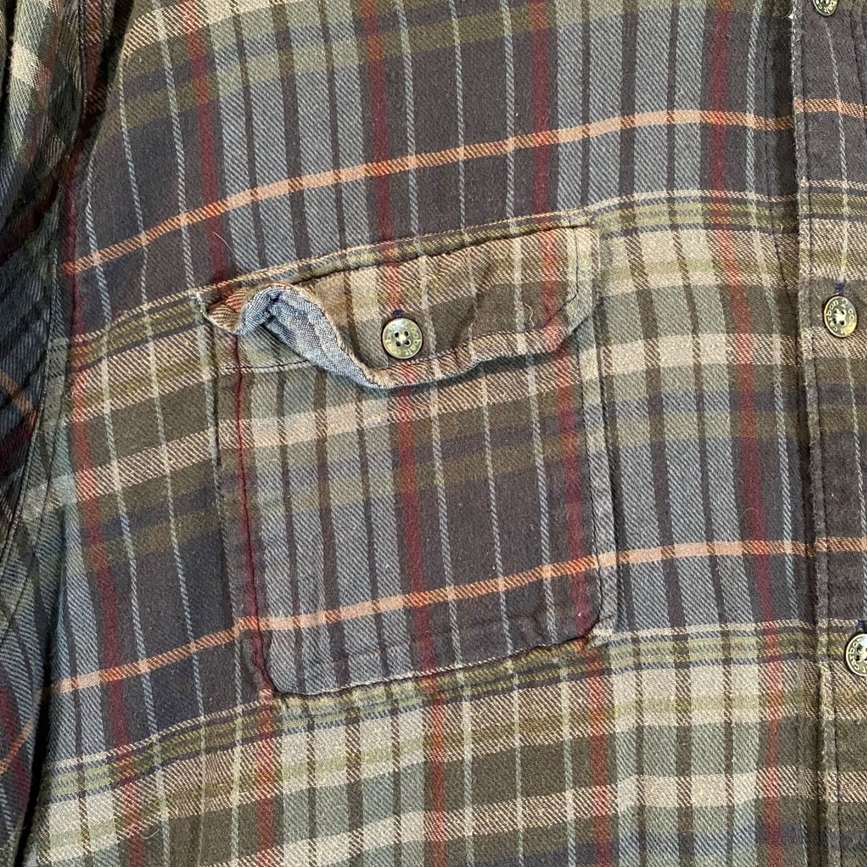 Carbon2Cobalt Carbon 2 Cobalt Mens XL Shirt Blue Green Plaid Flannel Button Down Cotton L/S Size US XL / EU 56 / 4 - 3 Thumbnail