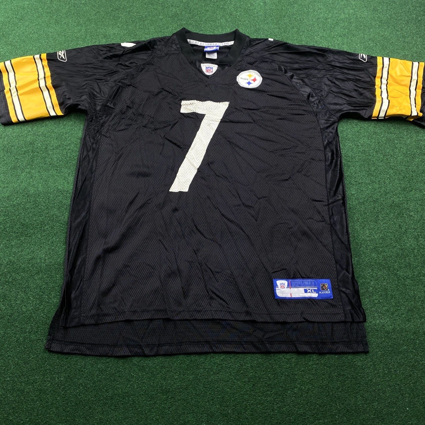 Reebok VINTAGE Ben Roethlisberger Jersey Mens XL Black Pittsburgh Steelers NFL Football Shirt (T-Shirt) Logo Ah Size US XL / EU 56 / 4 - 2 Thumbnail