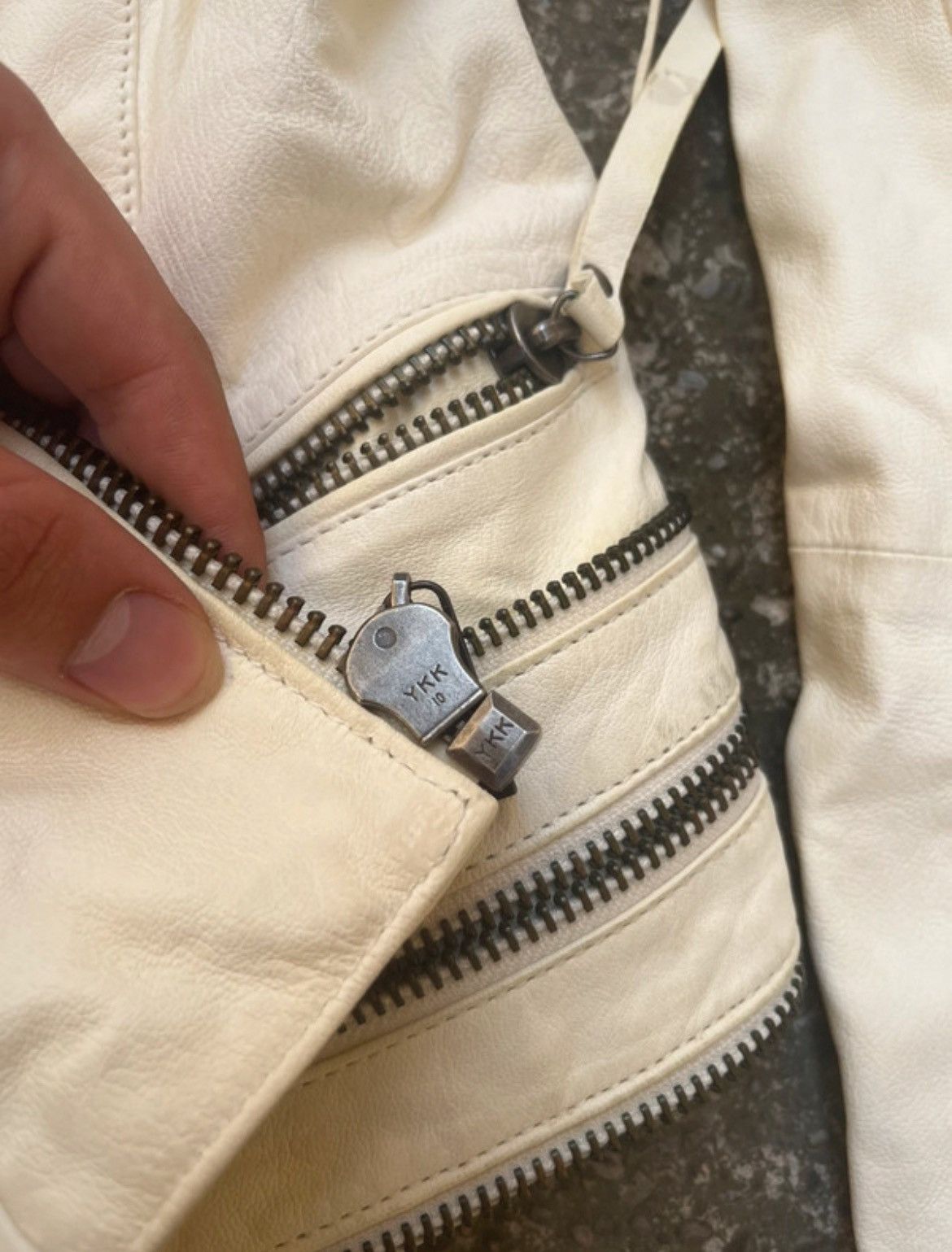 Karl Lagerfeld Karl Lagerfeld Asymmetrical Zipper Leather jacket Size S / US 4 / IT 40 - 9 Thumbnail