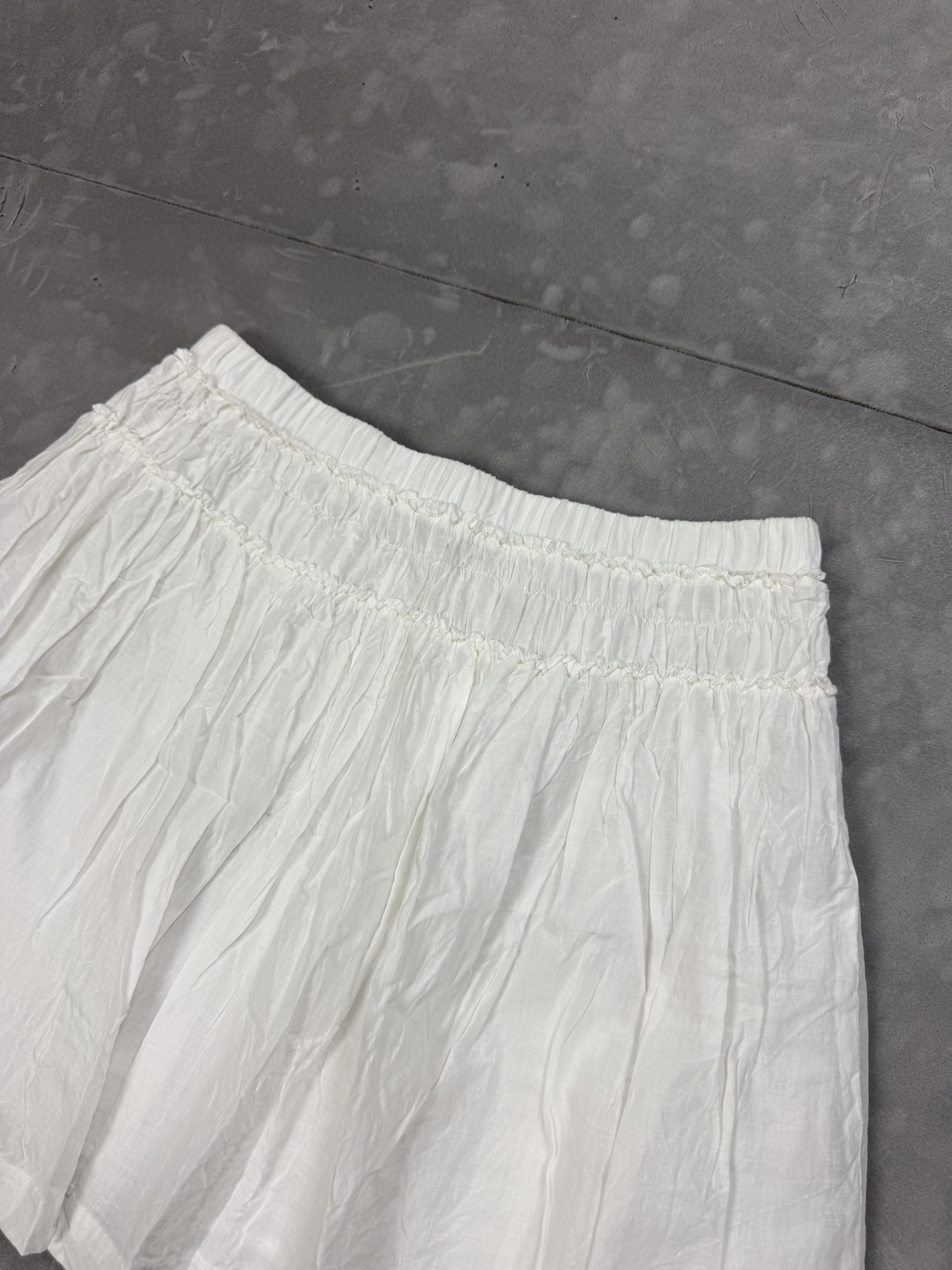 Vintage Vintage Coquette White Breezy Mini Skirt S/M 90s y2k Size 26" / US 2 / IT 38 - 4 Thumbnail