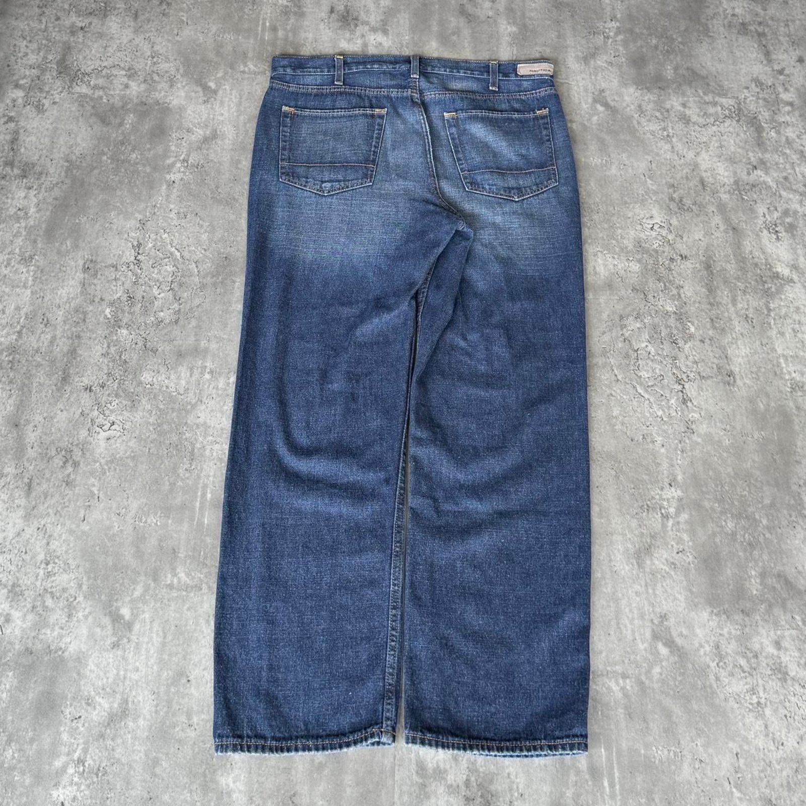Japanese Brand × Nautica Vintage Y2K Nautica Embroidered Grunge Opium Denim Jeans Size US 36 / EU 52 - 2 Thumbnail