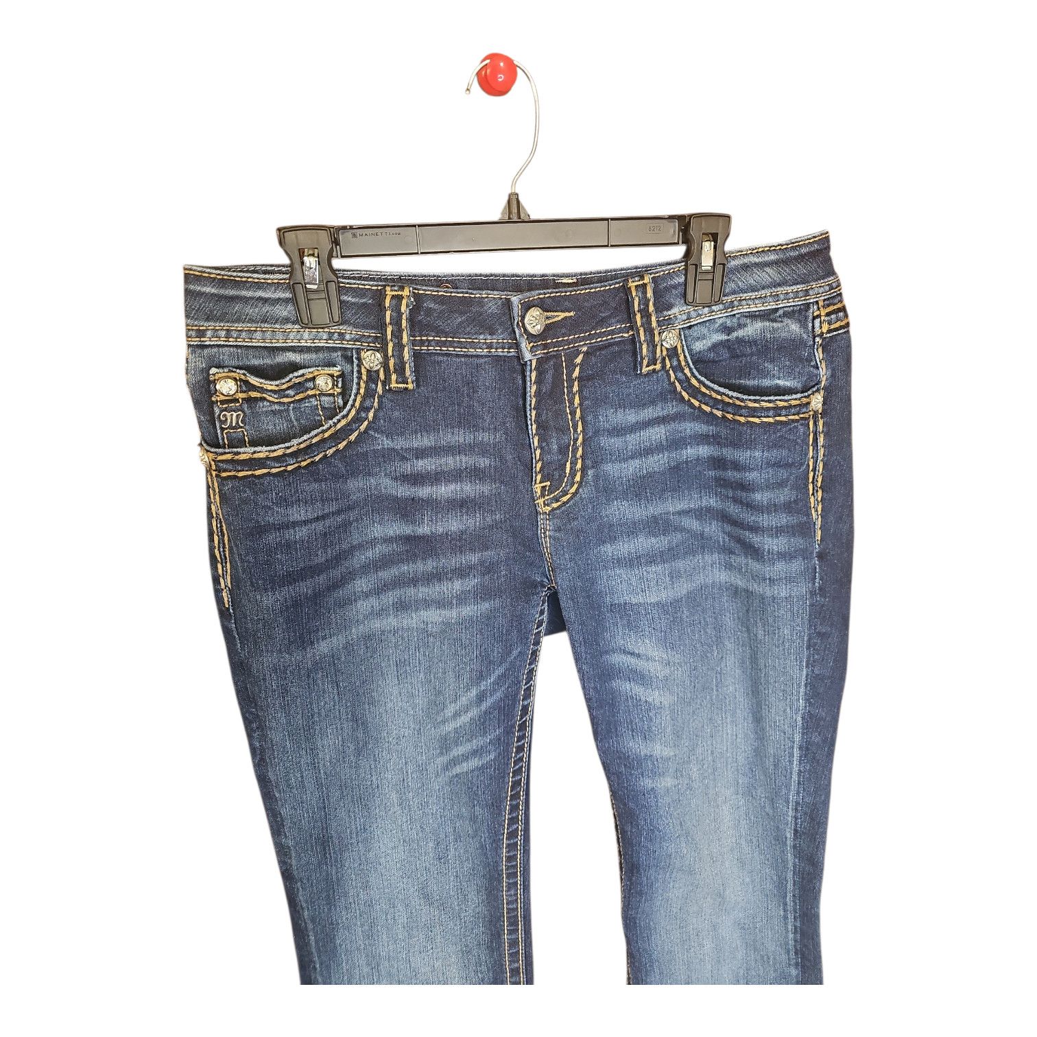 Miss Me Miss Me Signature Bootcut Jeans size 32 dark wash Size 32" / US 10 / IT 46 - 2 Thumbnail
