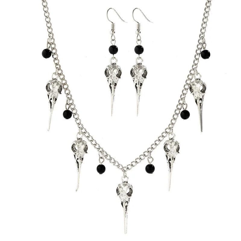 Jewelry Raven Skull Chokers Necklaces Size ONE SIZE - 2 Thumbnail