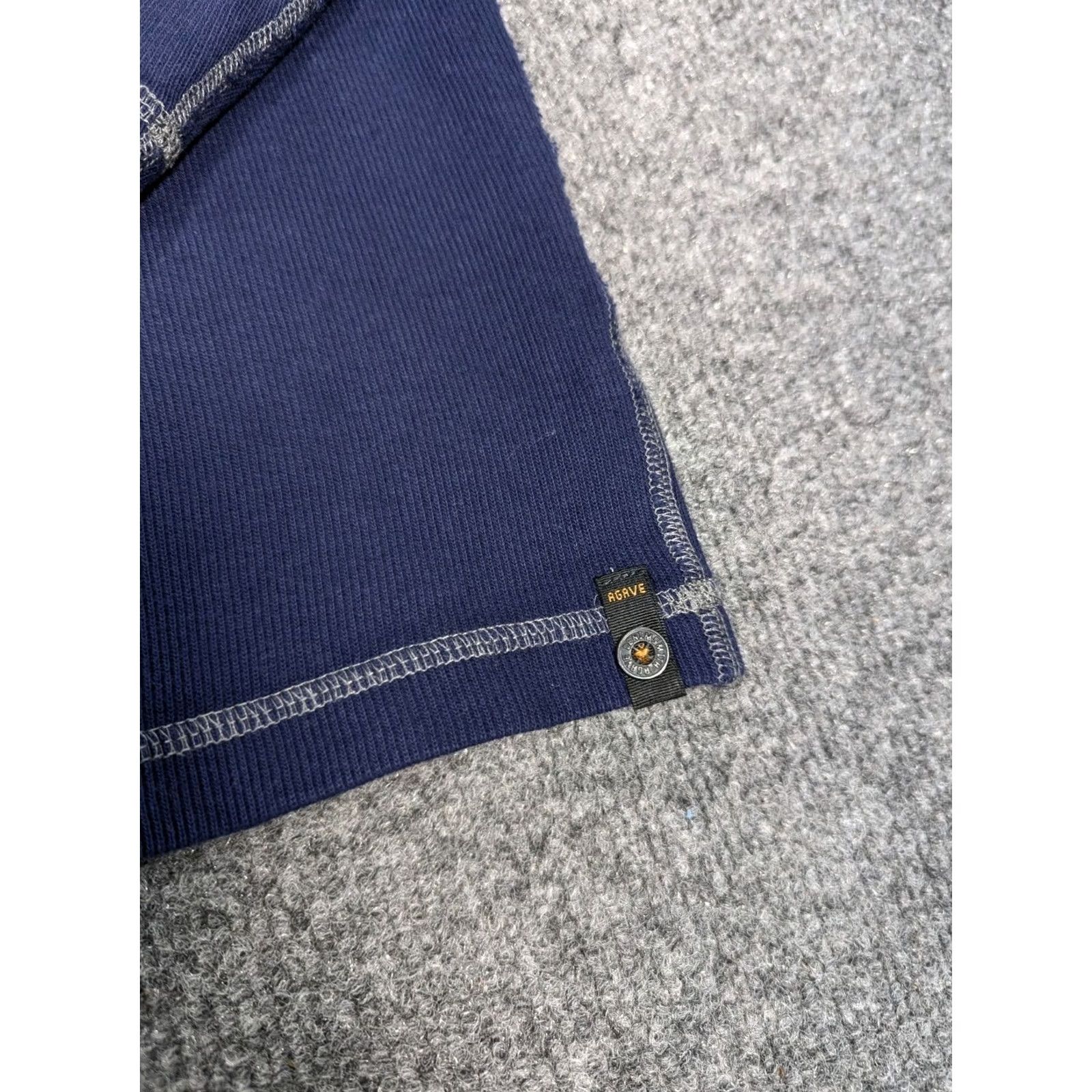 Vintage Jake Agave Agavelux Thermal Long Sleeve Shirt 2XL Cotton Made in USA Men Blue Crew Neck Knit T-Shirt Classic Outdoor (Solid) Size US XXL / EU 58 / 5 - 2 Thumbnail