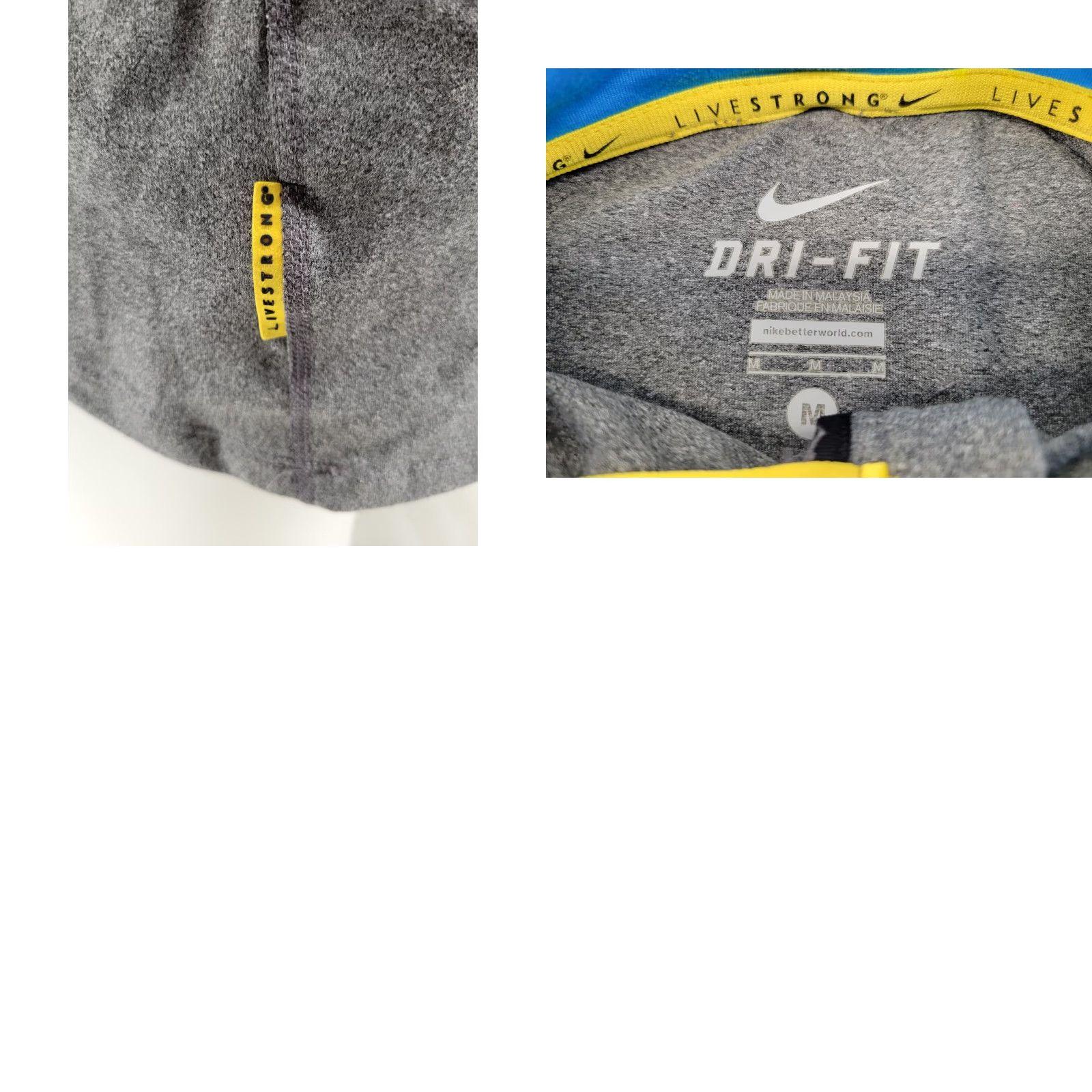 Nike Nike Fit Livestrong 1/4 Zip LS Pullover Performance Shirt Mens Size Medium Gray Size US M / EU 48-50 / 2 - 8 Thumbnail