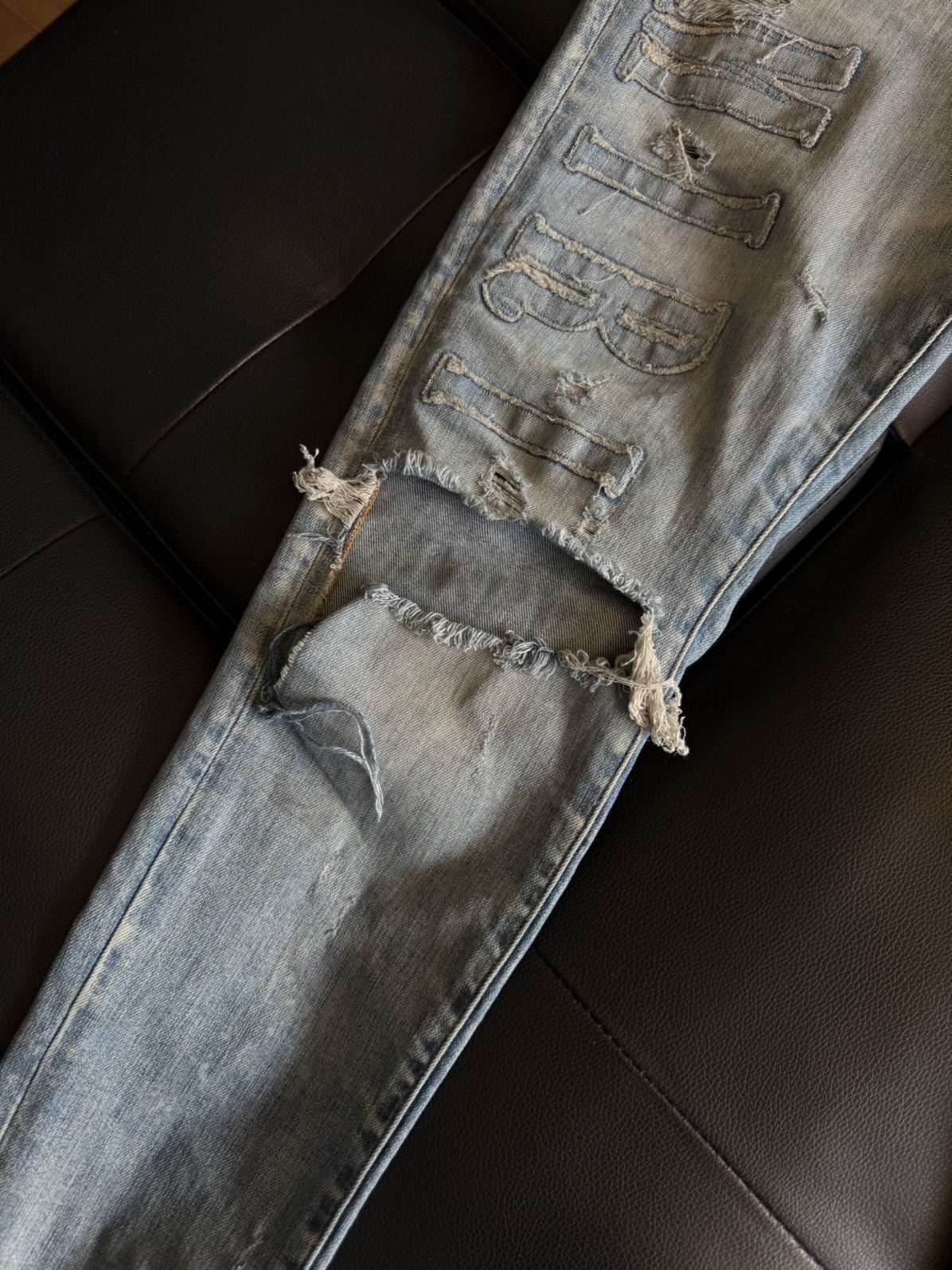 Amiri Amiri Distressed Blue Jeans Size 32 Size US 32 / EU 48 - 3 Thumbnail