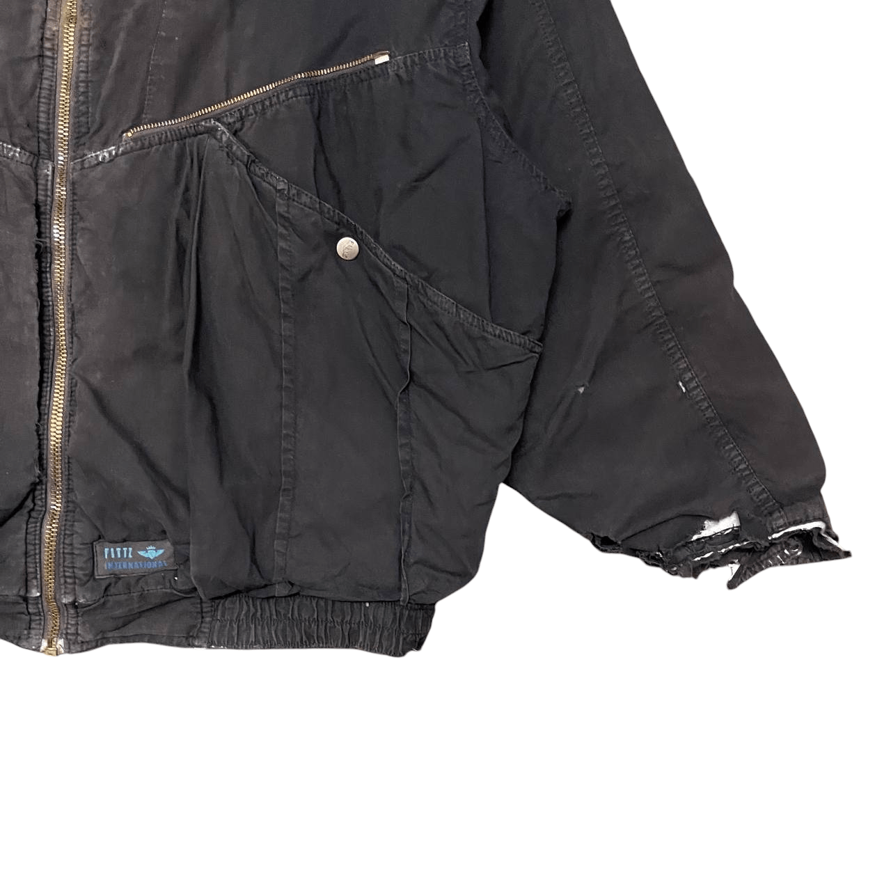 Japanese Brand Vintage Fittz International Thrashed Jacket Issey Miyake Size US L / EU 52-54 / 3 - 4 Thumbnail